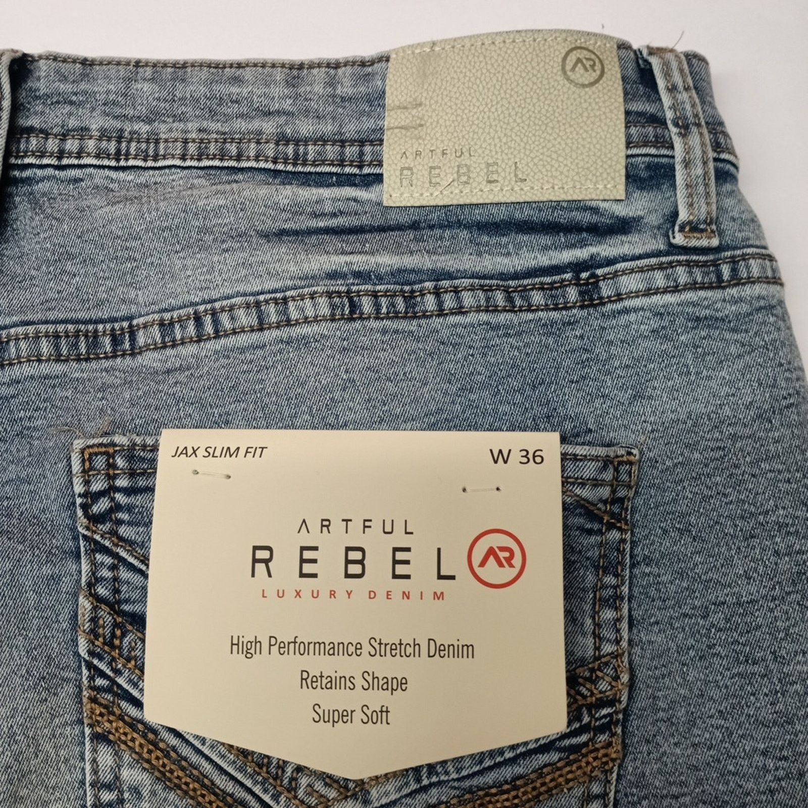 Other Artful Rebel Jean Shorts Men's 36 Denim Blue Slim Fit NWT Size US 36 / EU 52 - 6 Thumbnail