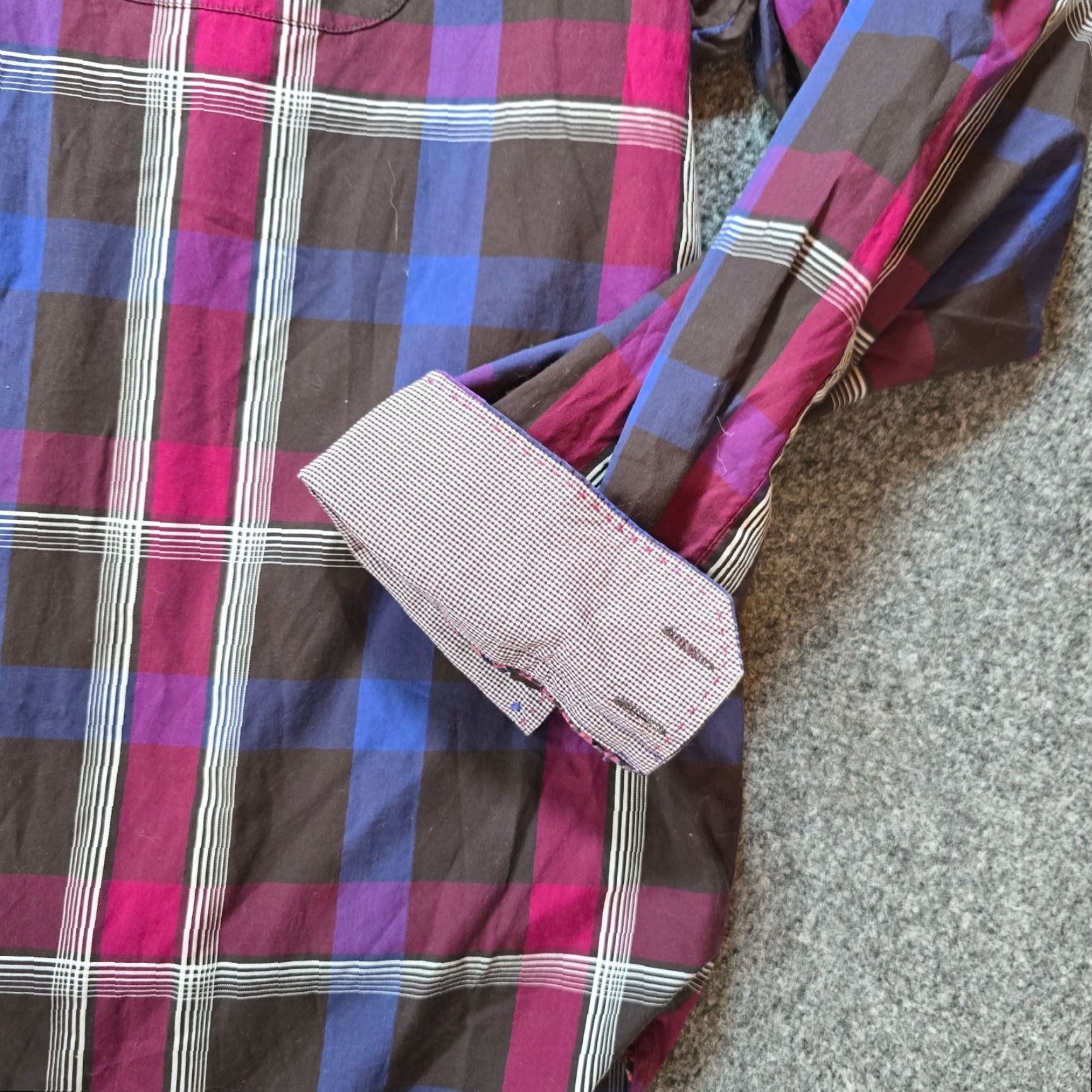 Tommy Bahama Tommy Bahama Shirt Mens XL Pink Brown Plaid Button Long Sleeve Casual Career Shirt Size US XL / EU 56 / 4 - 3 Thumbnail