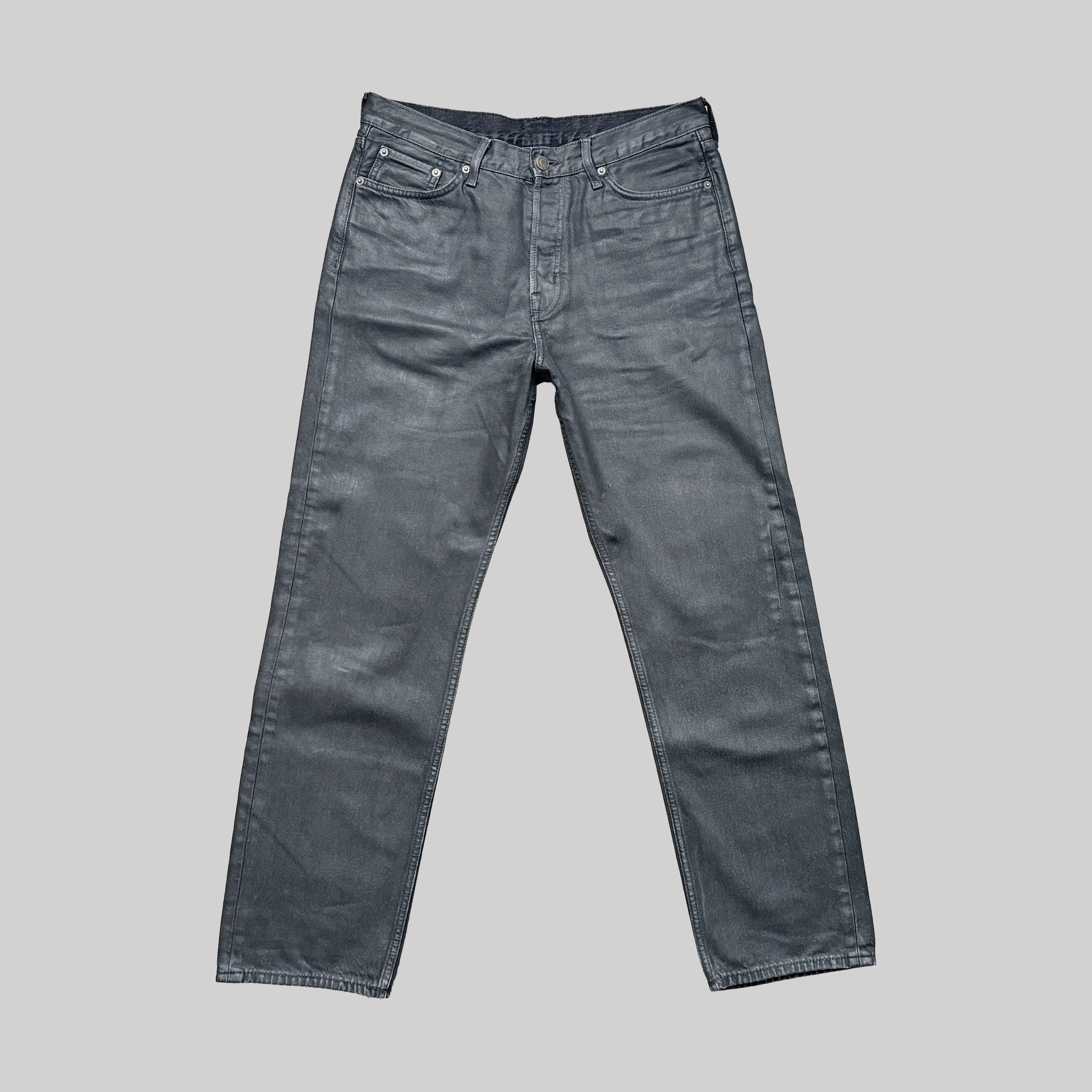 Cos Black Coated Jeans Size US 31 - 1 Thumbnail