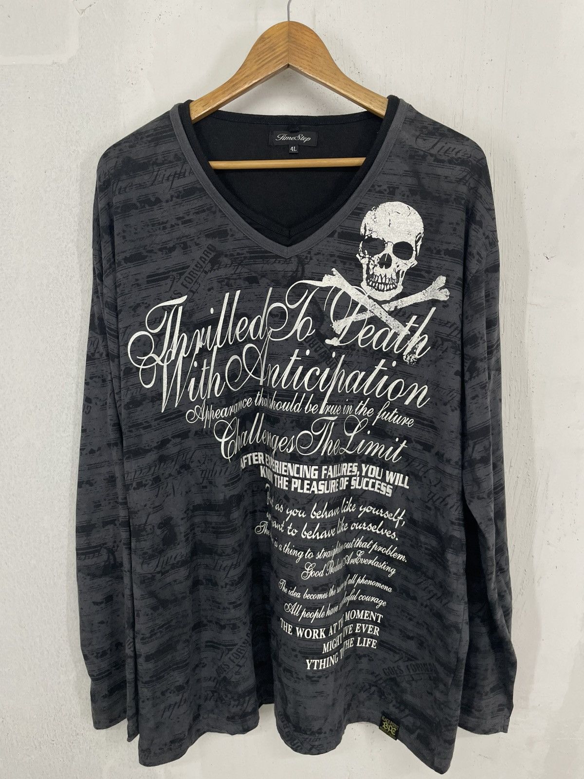Hysteric Glamour Timestep Layer Y2K Emo Skull Affliction Wording Size US XXL / EU 58 / 5 - 18 Thumbnail