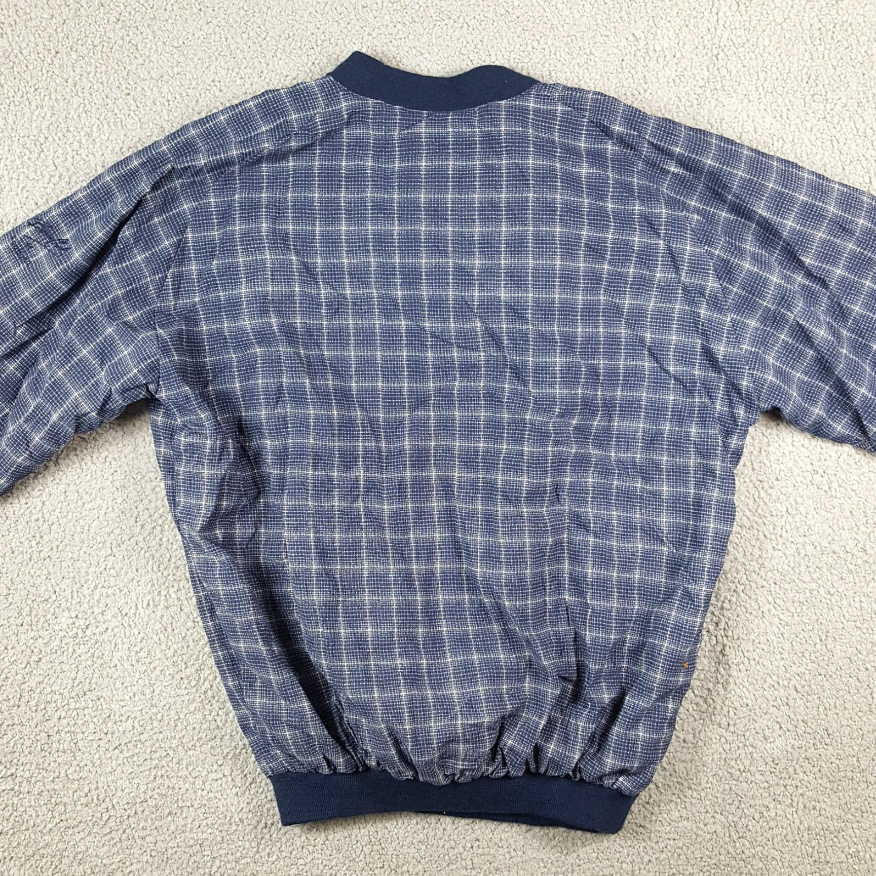 Vintage VINTAGE Bruce Clark Windbreaker Jacket Womens Plaid Blue Windproof Breathable Scotland Large Pullover Jacket 80s 90s Outdoor Casual Travel Workwear Size L / US 10 / IT 46 - 4 Thumbnail