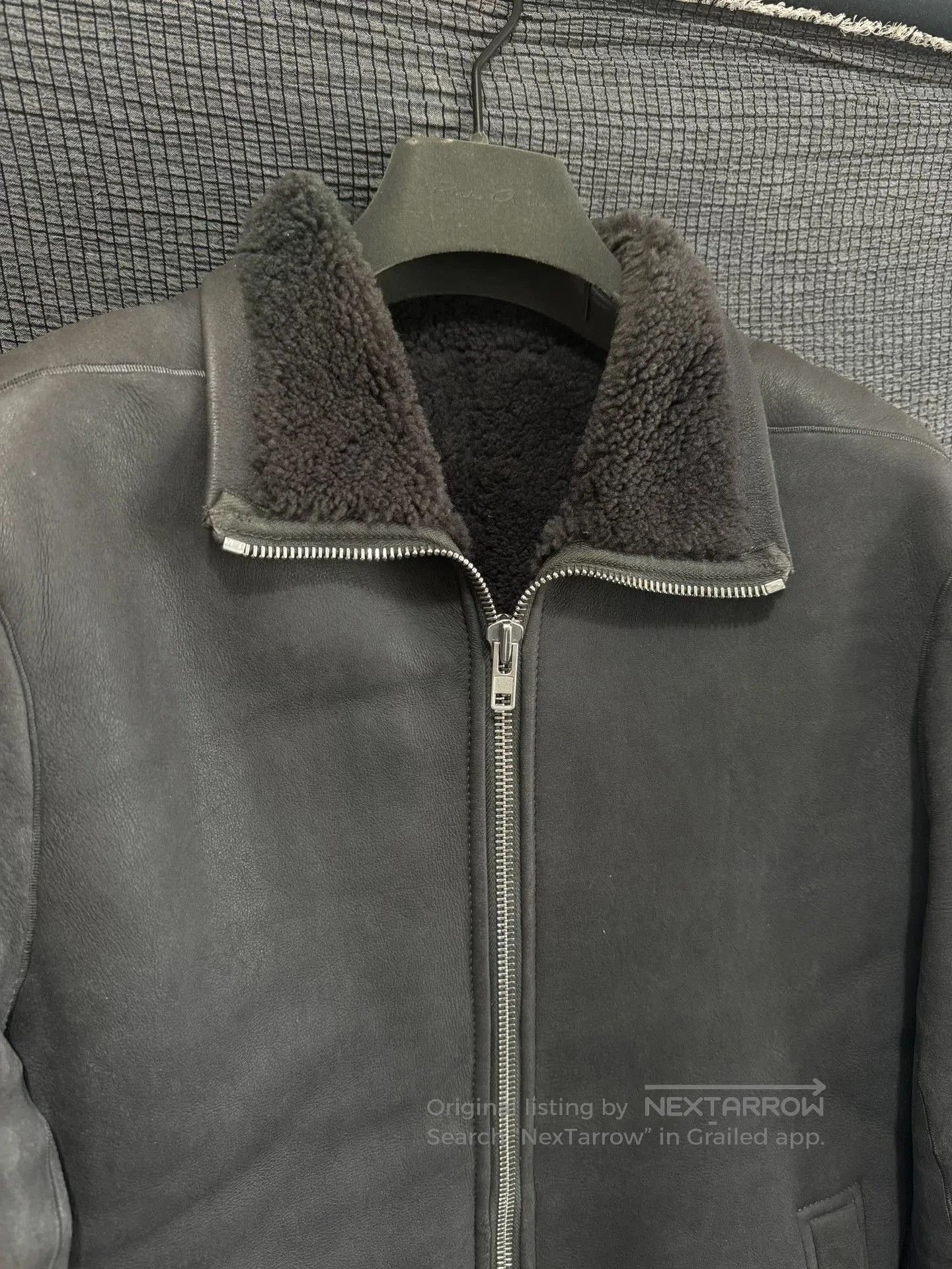 Rick Owens rick owens leather jacket with shearling collar. Size US M / EU 48-50 / 2 - 2 Thumbnail