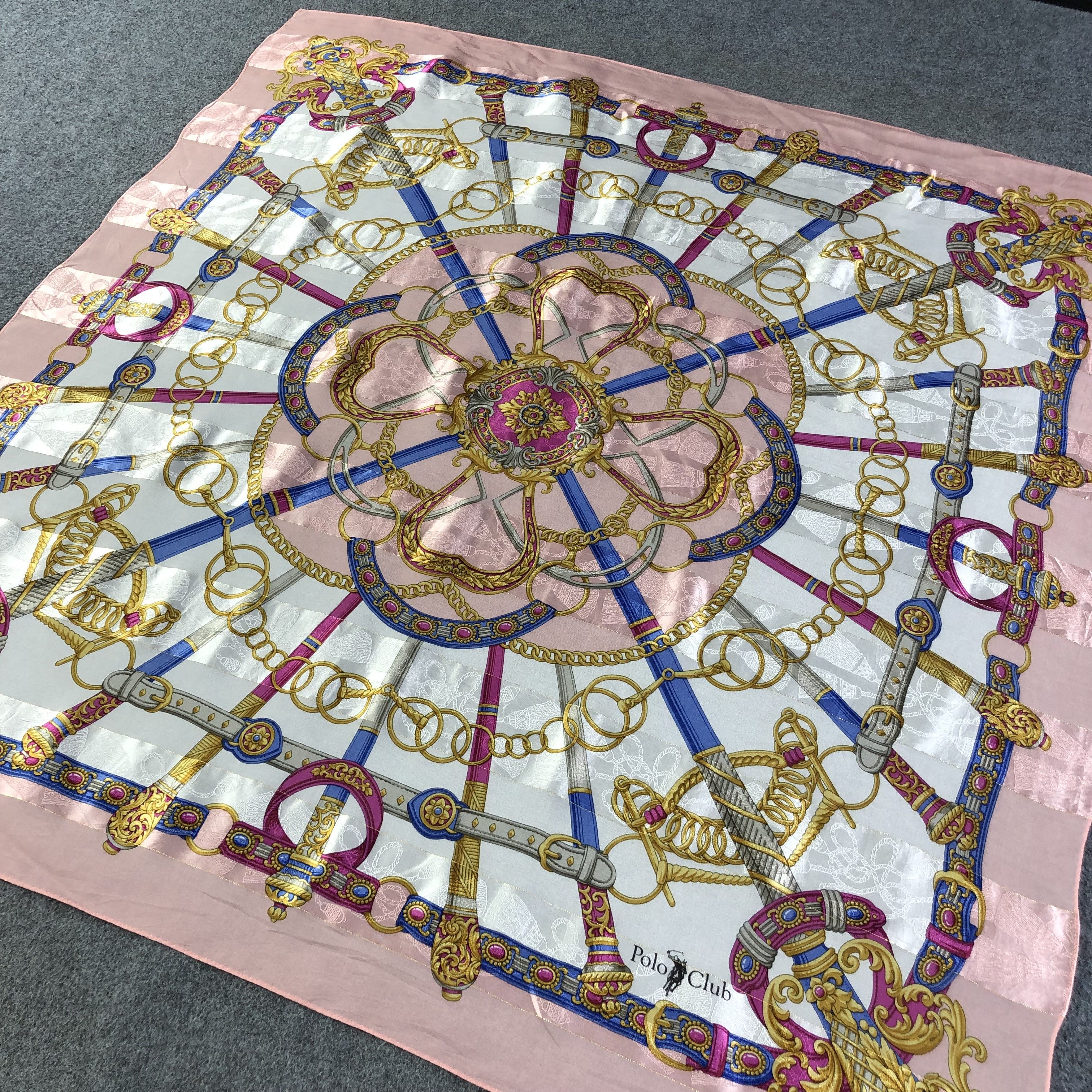 Vintage Polo Club Luxury Silk Scarf M792 Size ONE SIZE - 2 Thumbnail