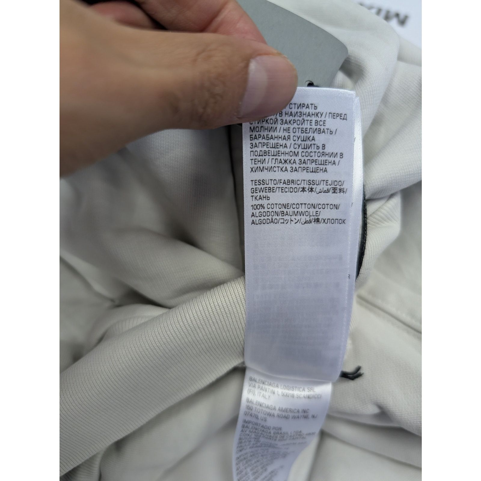Balenciaga o1rshd1 Zip-up Hoodie Loop Sports Icon Print Mol Dirty White Size US M / EU 48-50 / 2 - 16 Thumbnail
