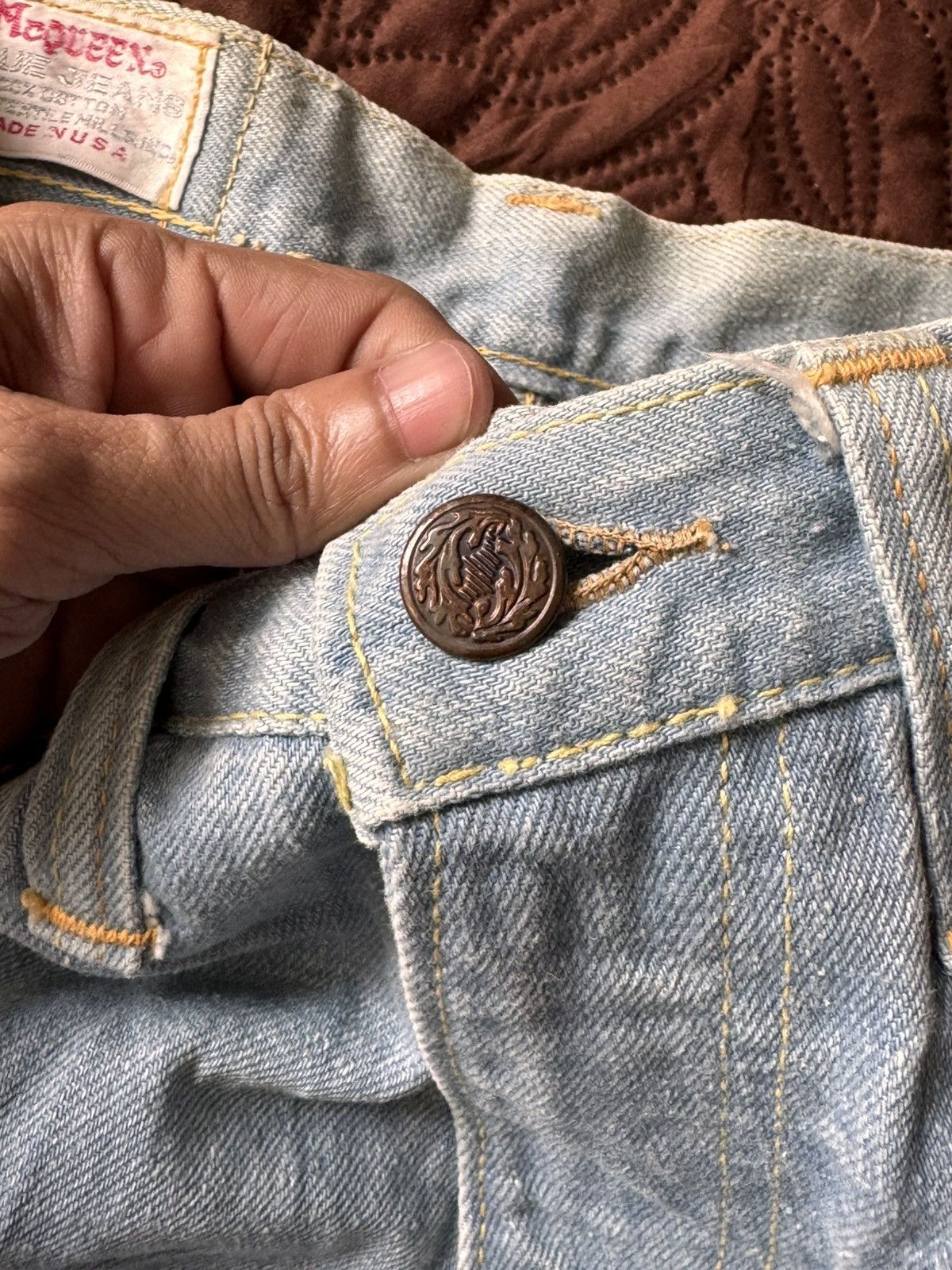 If Six Was Nine Vintage early 90s mc queen blue jeans boot cut Size 28" / US 6 / IT 42 - 7 Thumbnail