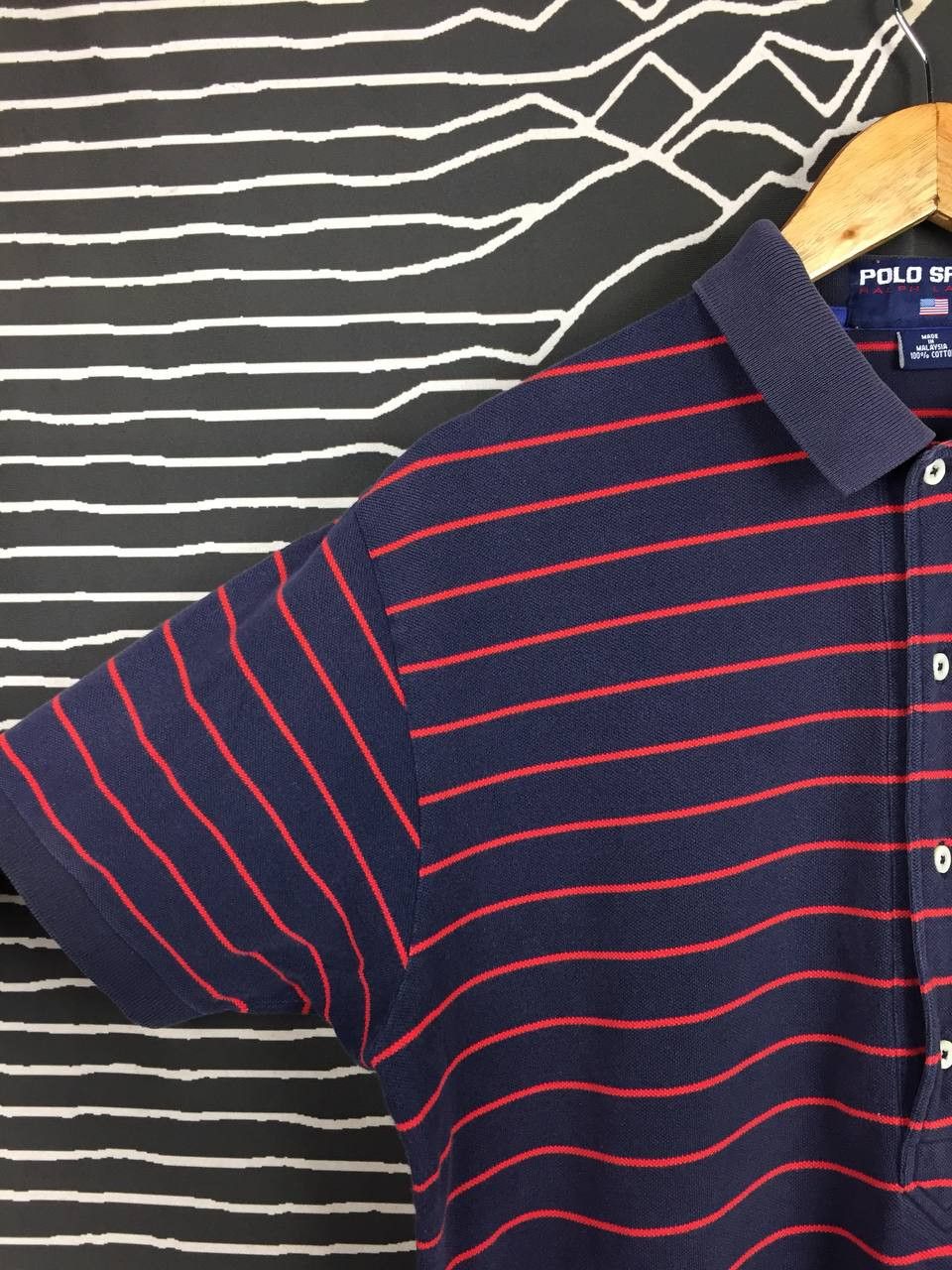 Polo Ralph Lauren Vtg Polo Sport Ralph Lauren Embroidered Logo Stripe Polo Tee Size US M / EU 48-50 / 2 - 4 Thumbnail