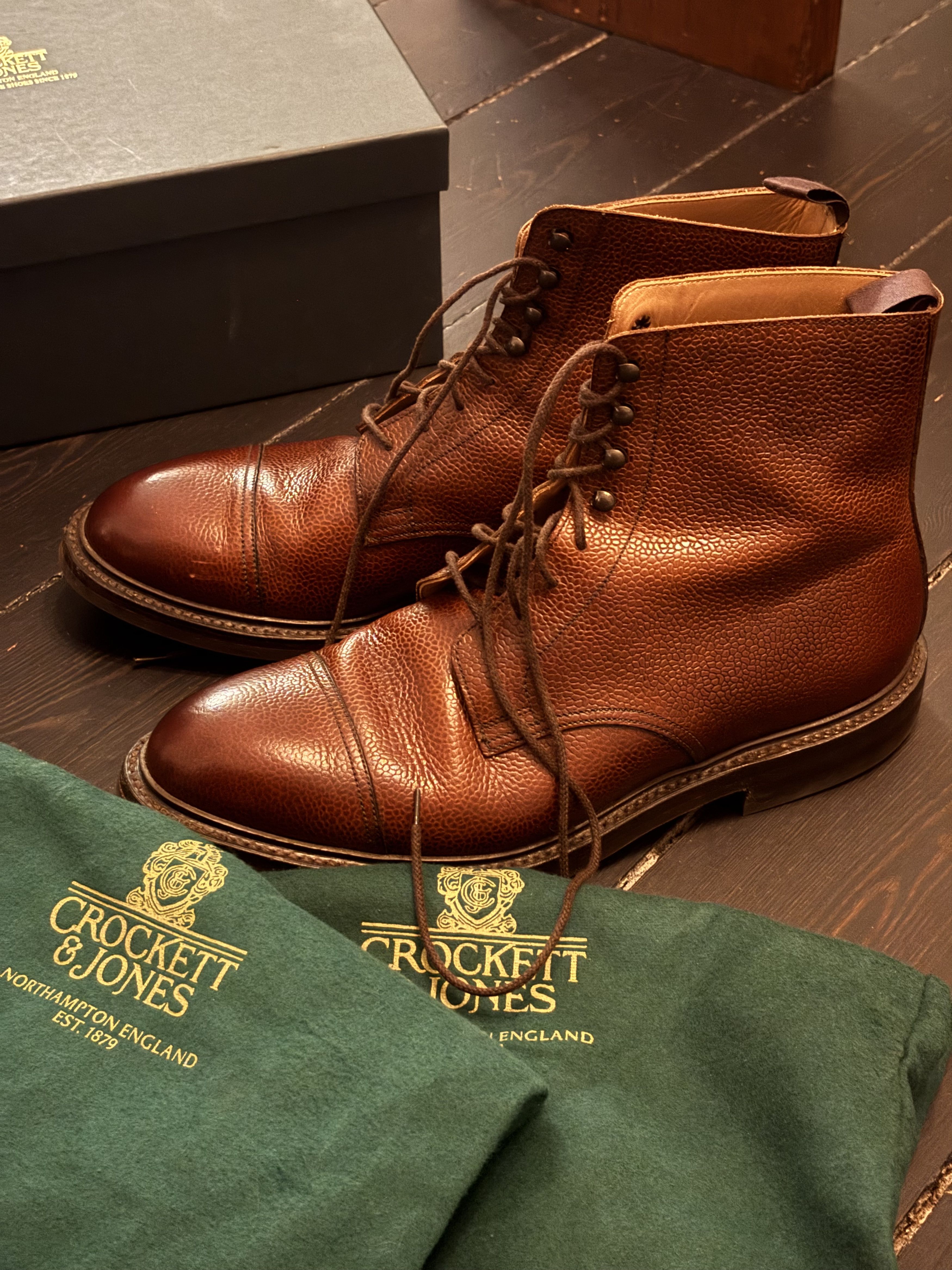 Vintage Crockett & Jones Coniston – Dark Brown Scotch Grain Last325, Men's (Size 10.5) — image 3 of 6