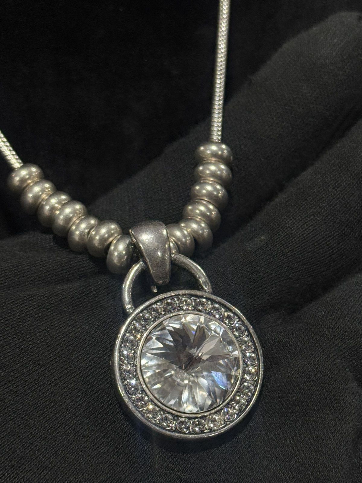 Jewelry Vintage Miglio Crystal Pendant Necklace Statement Jewelry Size ONE SIZE - 2 Thumbnail
