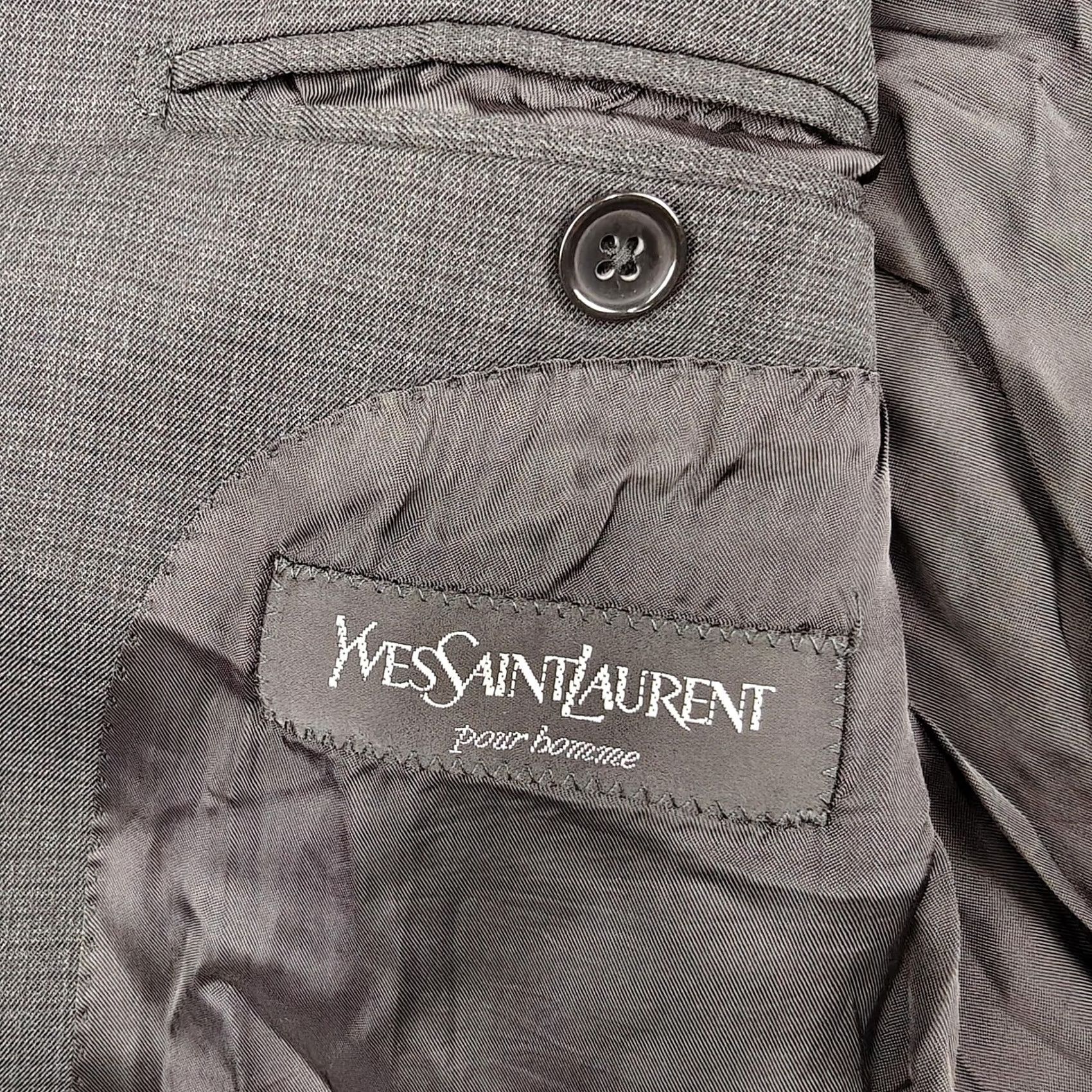 Yves Saint Laurent Yves Saint Laurent Blazer Mens Large Gray Two Button Suit Jacket Made In Italy Blazer Mens Large Gray Two Button Suit Jacket Italy Saint Laurent Size 42R - 5 Thumbnail