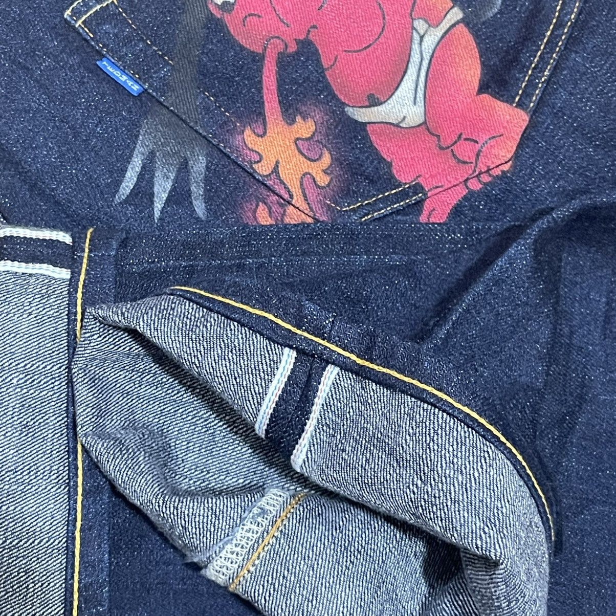 Japanese Brand Vtg Lucky Devil Jeans Indigo Selvedge Pants (34) Size US 34 / EU 50 - 6 Thumbnail