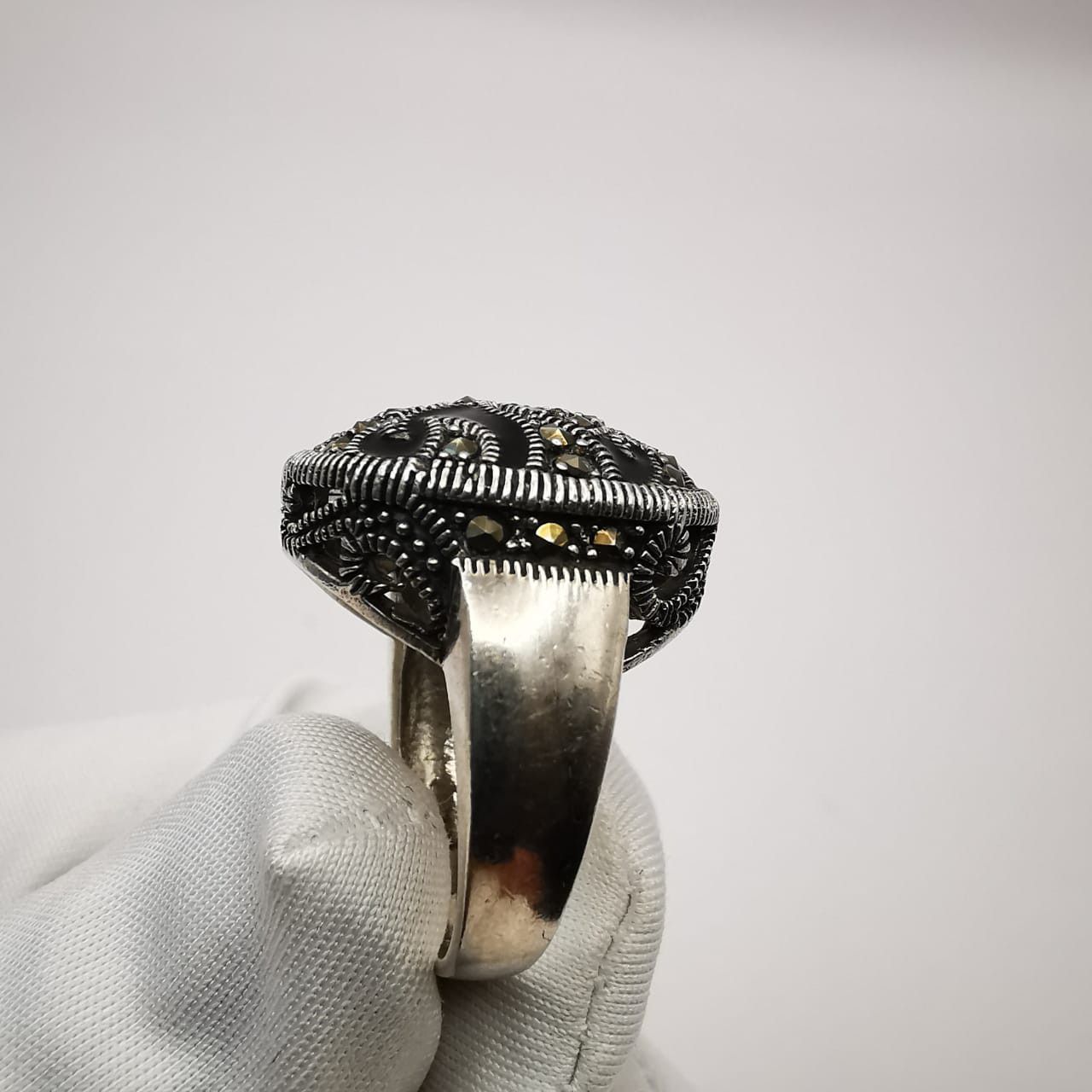Vintage Vintage Solid Beautiful 925 Sterling Silver Jewelry Ring 9 g Size ONE SIZE - 2 Thumbnail