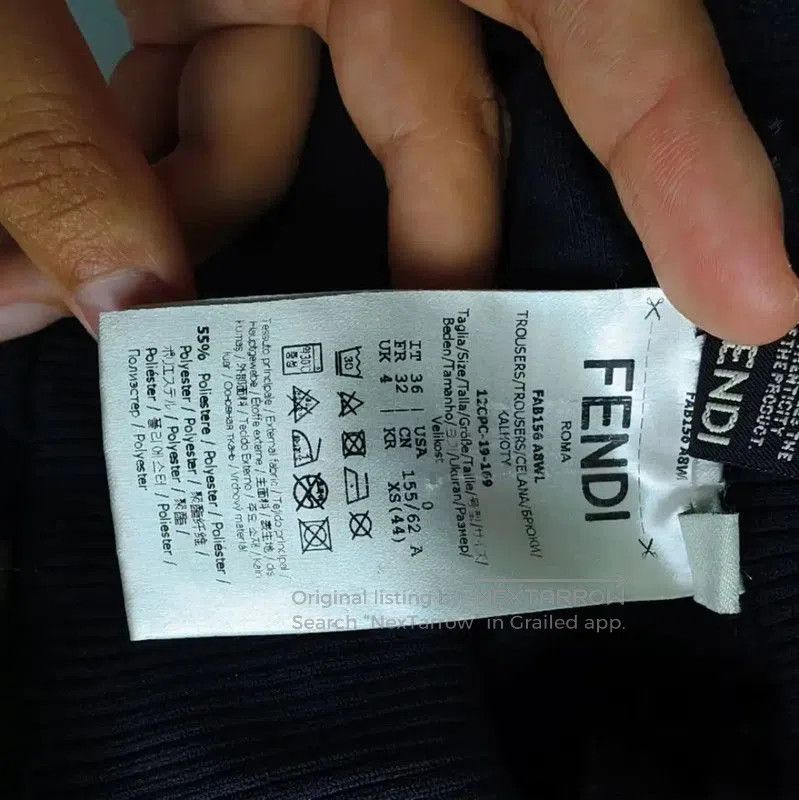 Fendi Fendi Black Cotton Women's Casual Pants . Size 23" - 4 Thumbnail