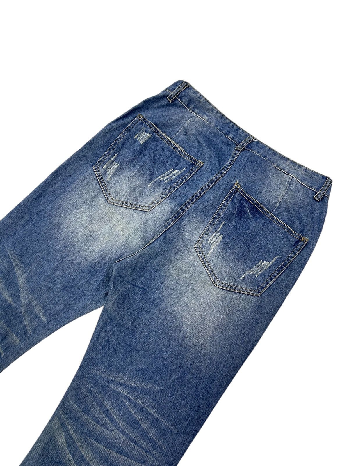 Japanese Brand × Vintage Vintage Japanese Ripped Denim Patches Style Jeans Size US 31 - 9 Thumbnail