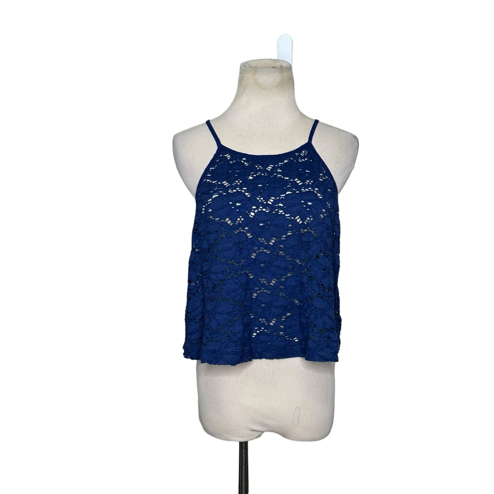 Express Express blue eyelet racer back tank top Cami Size M Size M / US 6-8 / IT 42-44 - 1 Thumbnail
