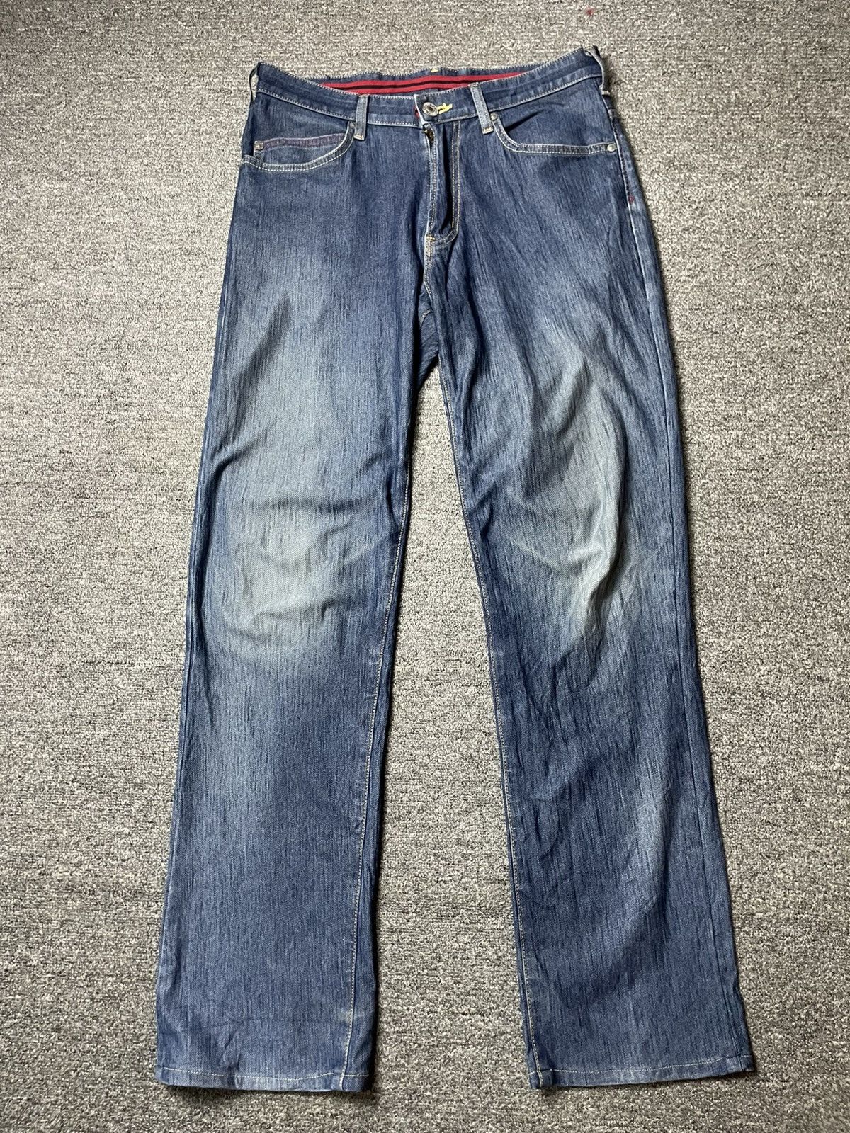 Edwin × Vintage Vintage EDWIN 403 Straight Cut Jeans (92) Size US 31 - 1 Thumbnail