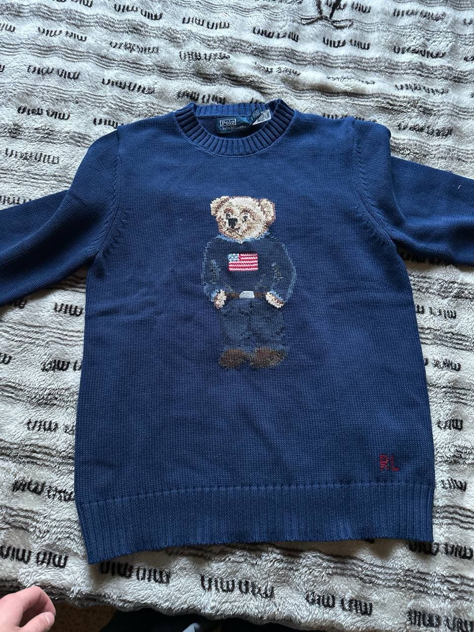 Polo Ralph Lauren POLO Bear 🇺🇸 Ralph Lauren sweater big logo USA flag Size US L / EU 52-54 / 3 - 4 Thumbnail