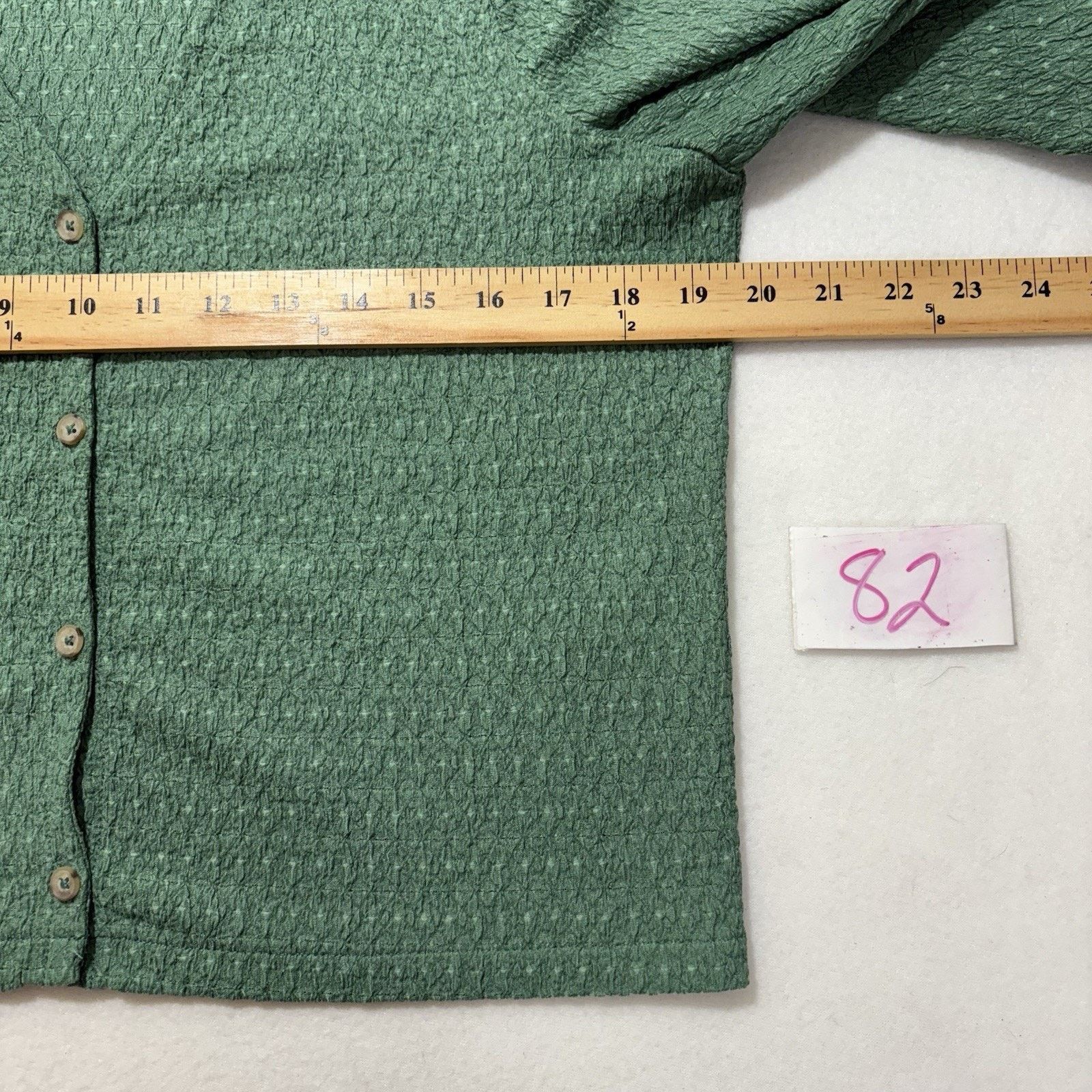 Madewell Madewell Large Crinkled Cardigan Button Up V Neck Green Size L / US 10 / IT 46 - 11 Thumbnail