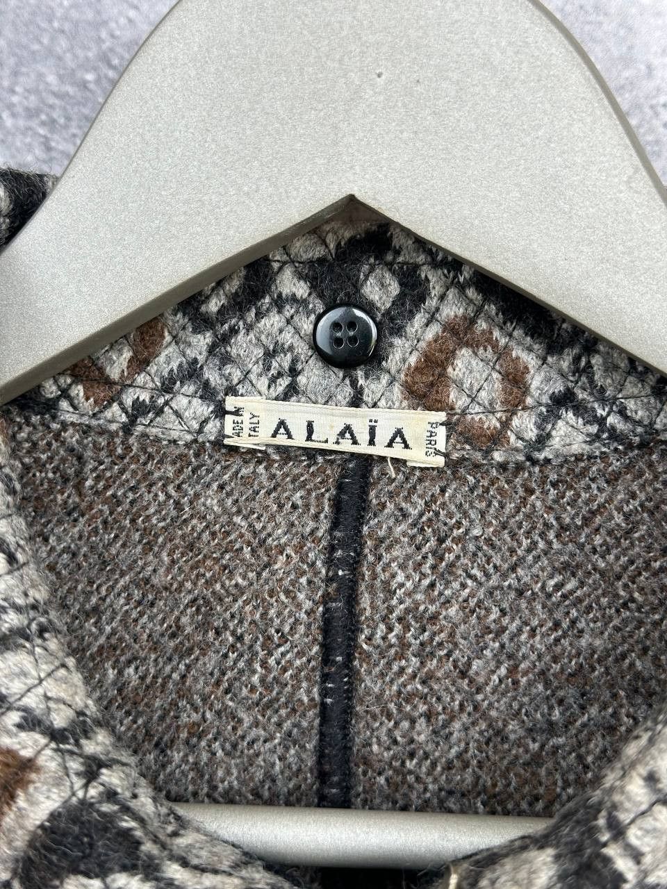 Alaia Alaia Archive Y2K Jacquard Wool Geometric Crop Jacket Italy Size S / US 4 / IT 40 - 12 Thumbnail