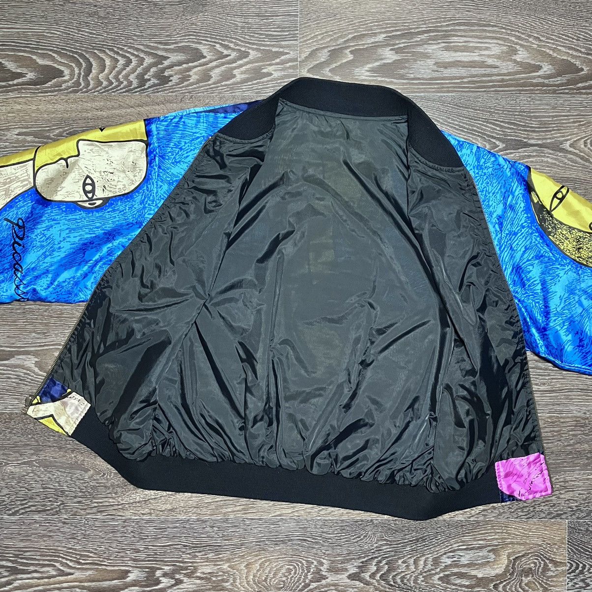 Vintage Vintage 90s PICASSO Art Design Satin Bomber Jacket Size US L / EU 52-54 / 3 - 7 Thumbnail