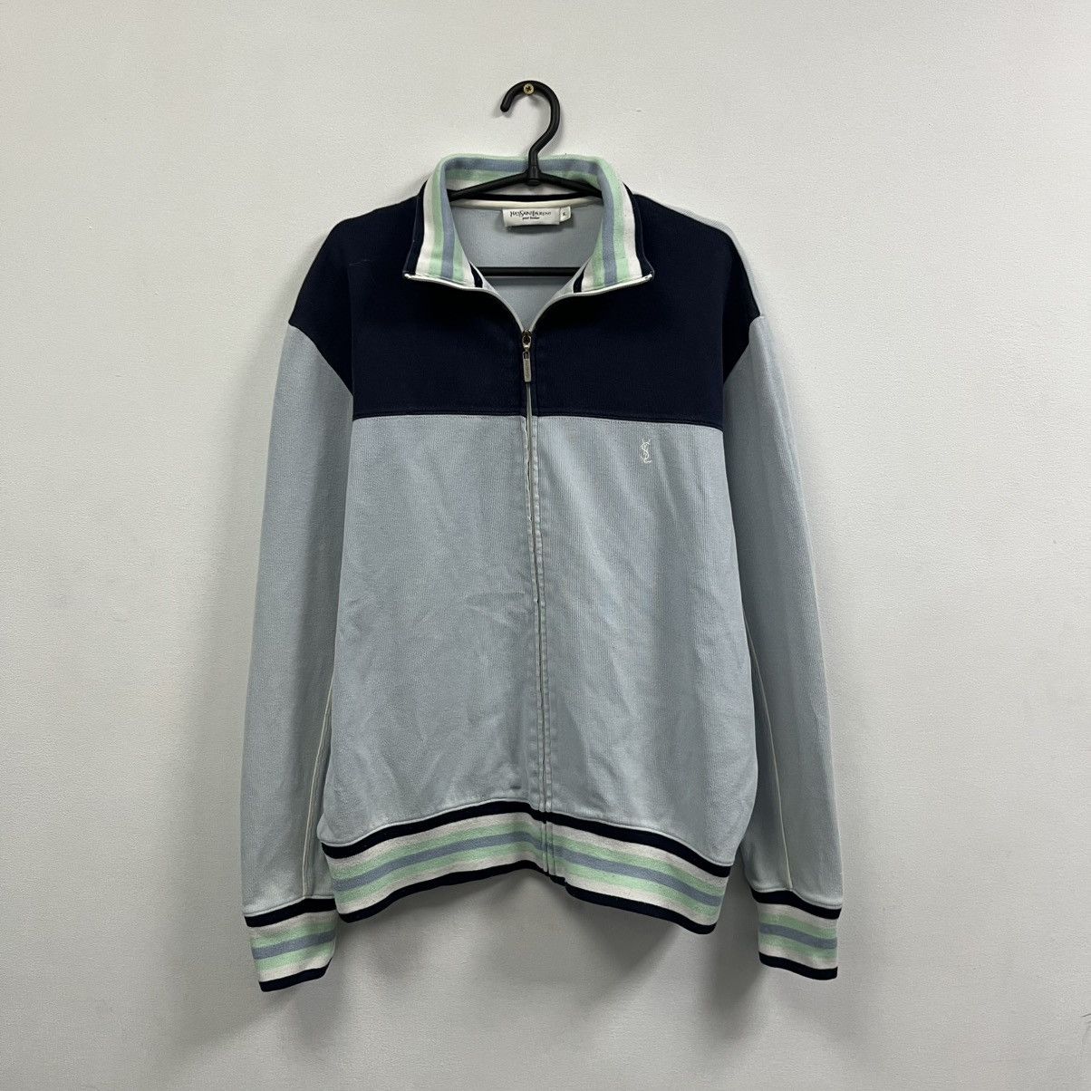Vintage Yves Saint Laurent Sweatshirt Zip Up Jumper YSL