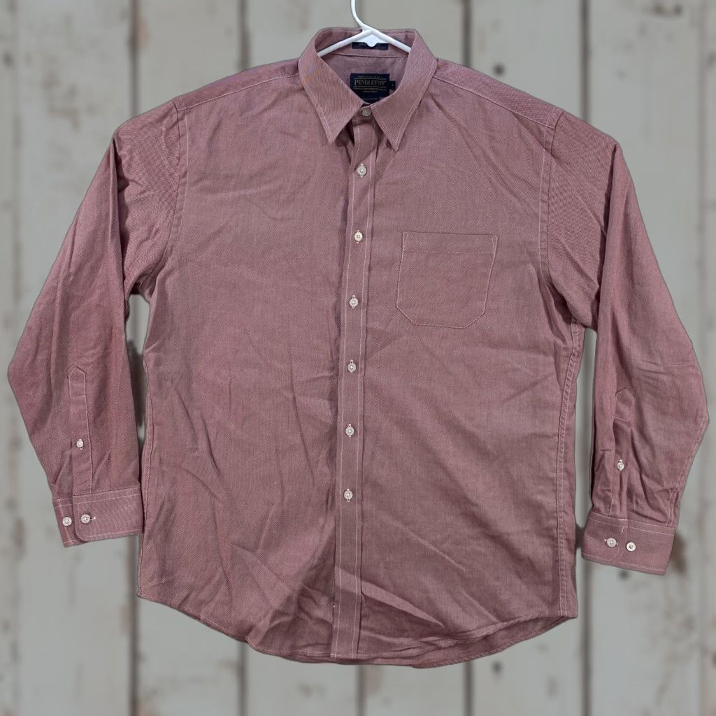 Pendleton Pendleton Mens Large Bridgeport Red Oxford Long Sleeve Button-Up Shirt Size US L / EU 52-54 / 3 - 1 Thumbnail