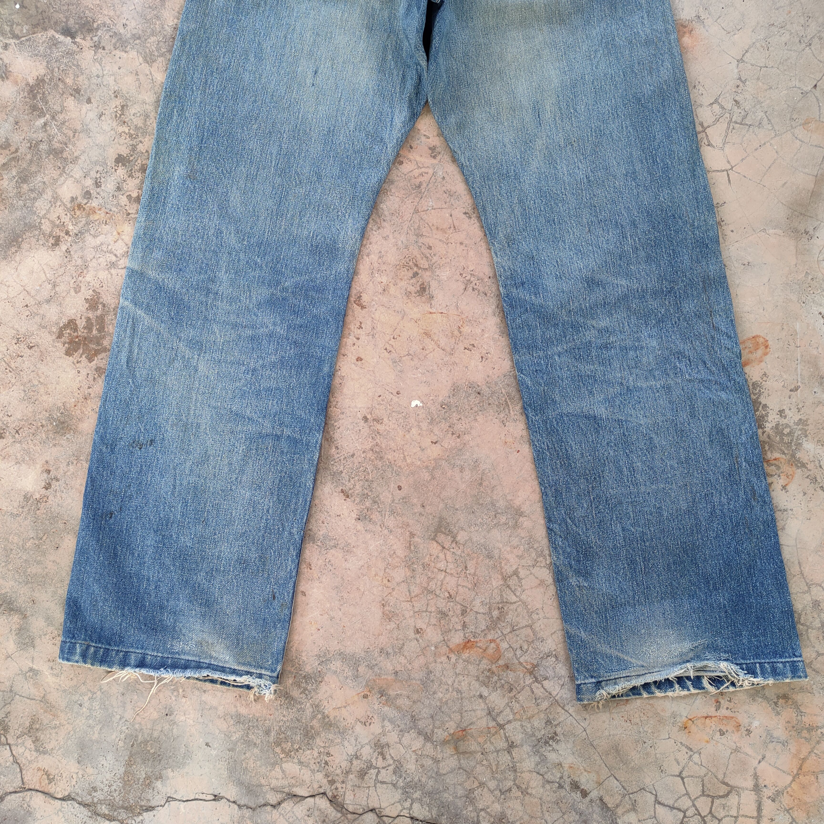 Paul Smith # VINTAGE PAUL SMITH SELVEDGE RUSTY FADED RIPPED JEANS PANTS Size US 30 / EU 46 - 13 Thumbnail