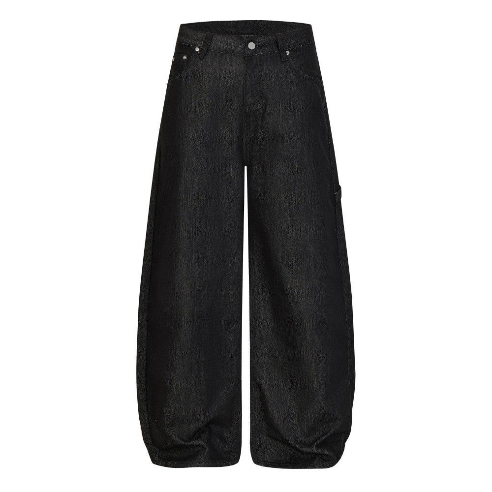 Jean Men's Vibe Hip Hop Cross Embroidered Wide-Leg Jeans Size US 32 / EU 48 - 2 Thumbnail
