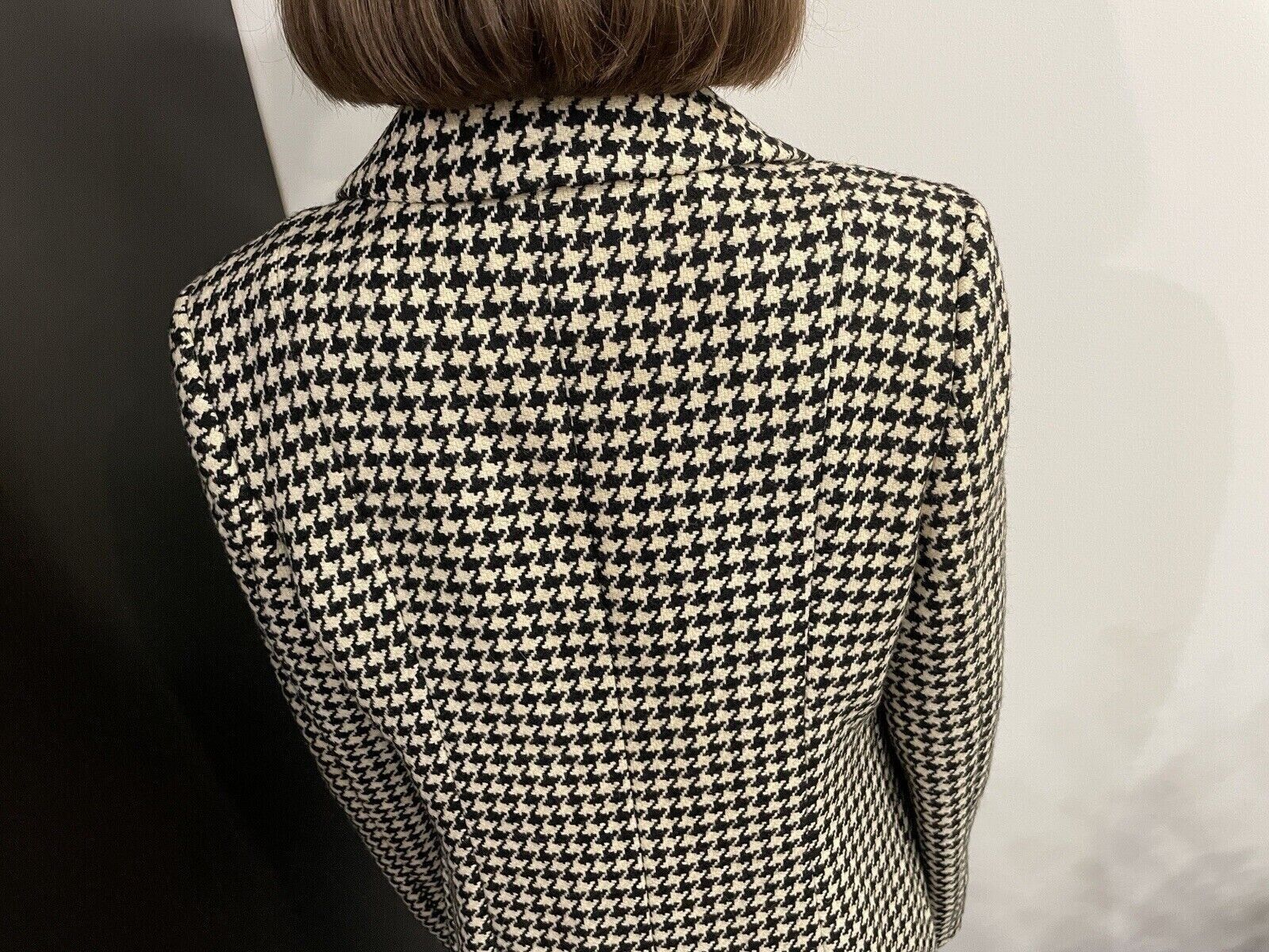 Moschino Moschino Jeans Wool Рoundstooth Print Long Wool Coat Size XL / US 12-14 / IT 48-50 - 12 Thumbnail