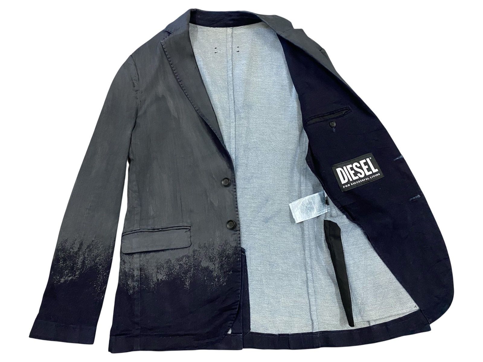 Diesel Diesel Cupro Gradient – Avant Garde Dip Dye Tailored Jacket Size US S / EU 44-46 / 1 - 3 Thumbnail