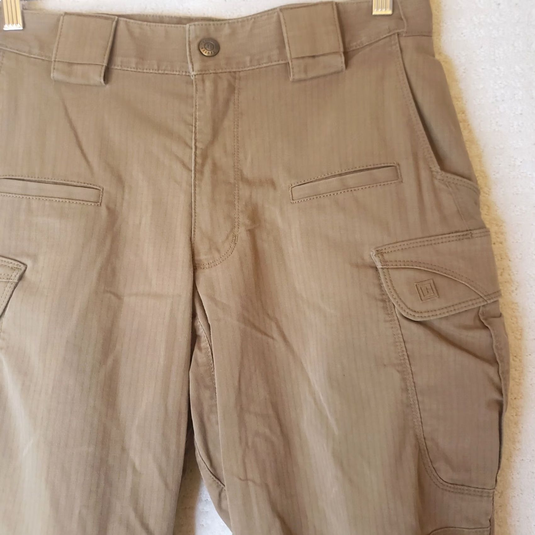 Vintage 5.11 Tactical Brush Guard Canvas Field Pants Men 30x29 Brown Tan Casual Workwear Belt Loops Pockets Logo Size US 30 / EU 46 - 4 Thumbnail