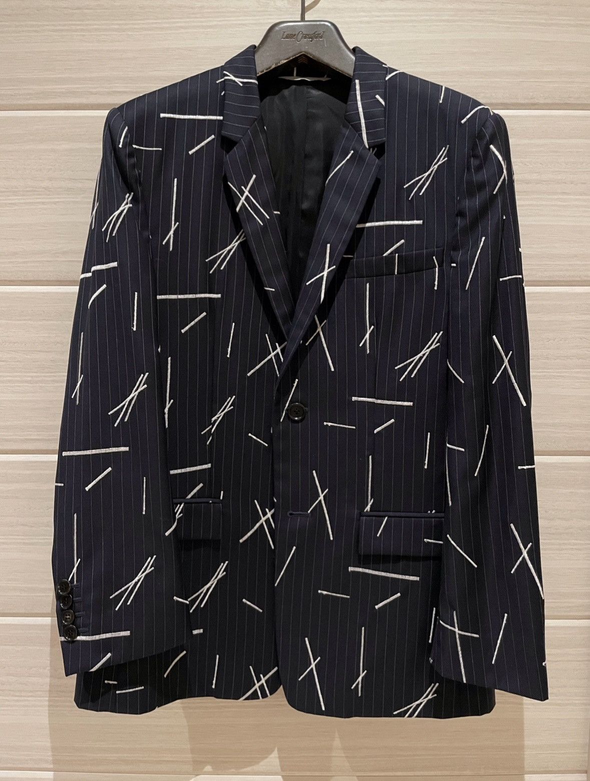 Dior Dior homme SS15 pinstripe embroidered Blazer Size 44R - 1 Thumbnail