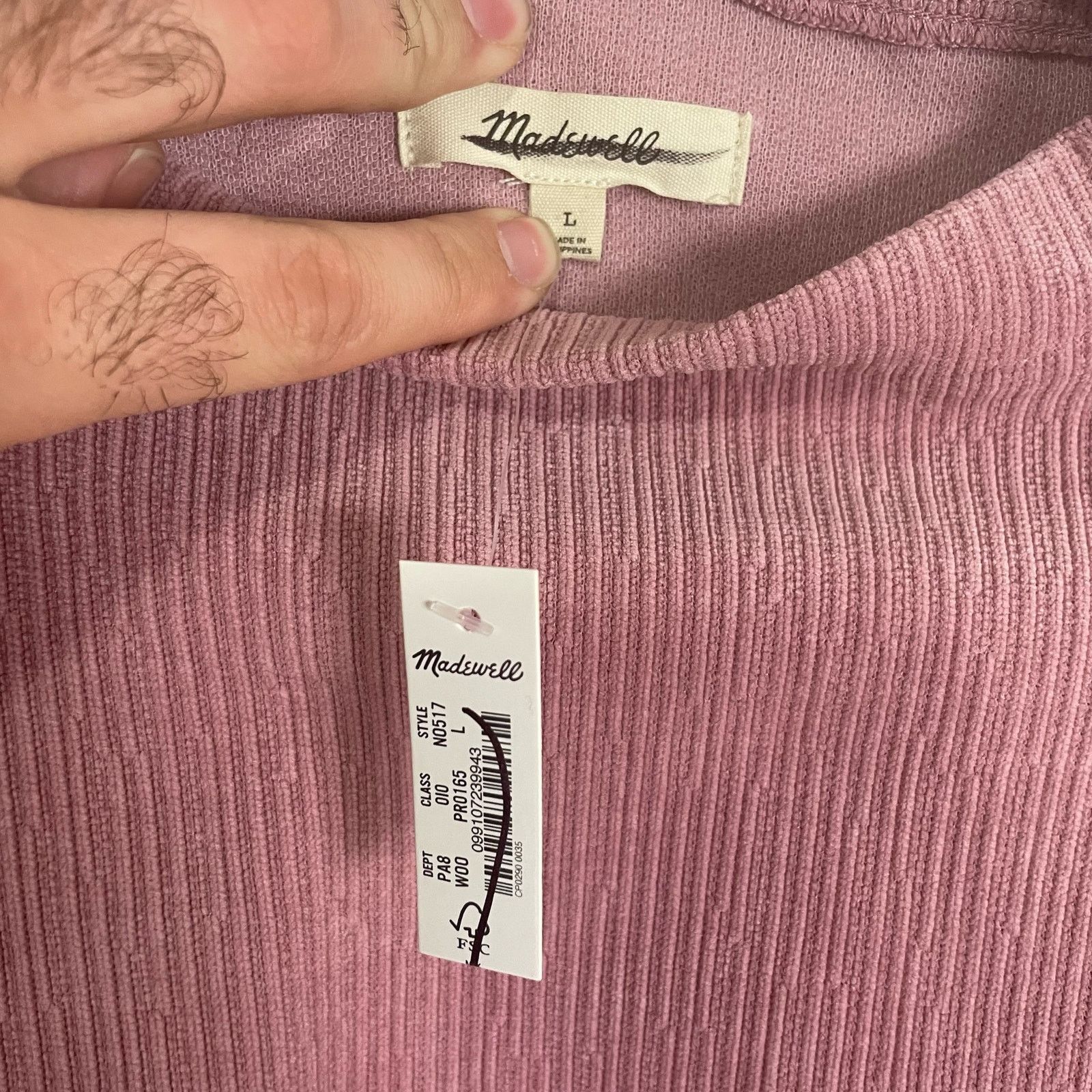 Madewell Madewell Striped Jacquard Funnel Neck Top US Women's L New Size L / US 10 / IT 46 - 3 Thumbnail