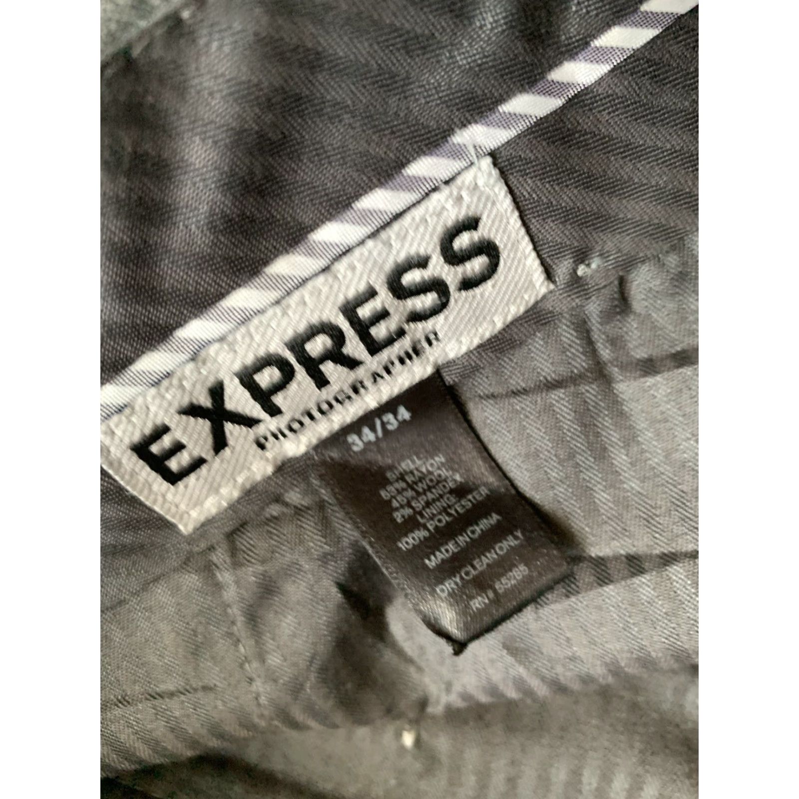 Express VINTAGE Express Photographer Dress Pants Mens Size 34 X 34 Gray Wool Straight Leg Size US 34 / EU 50 - 4 Thumbnail