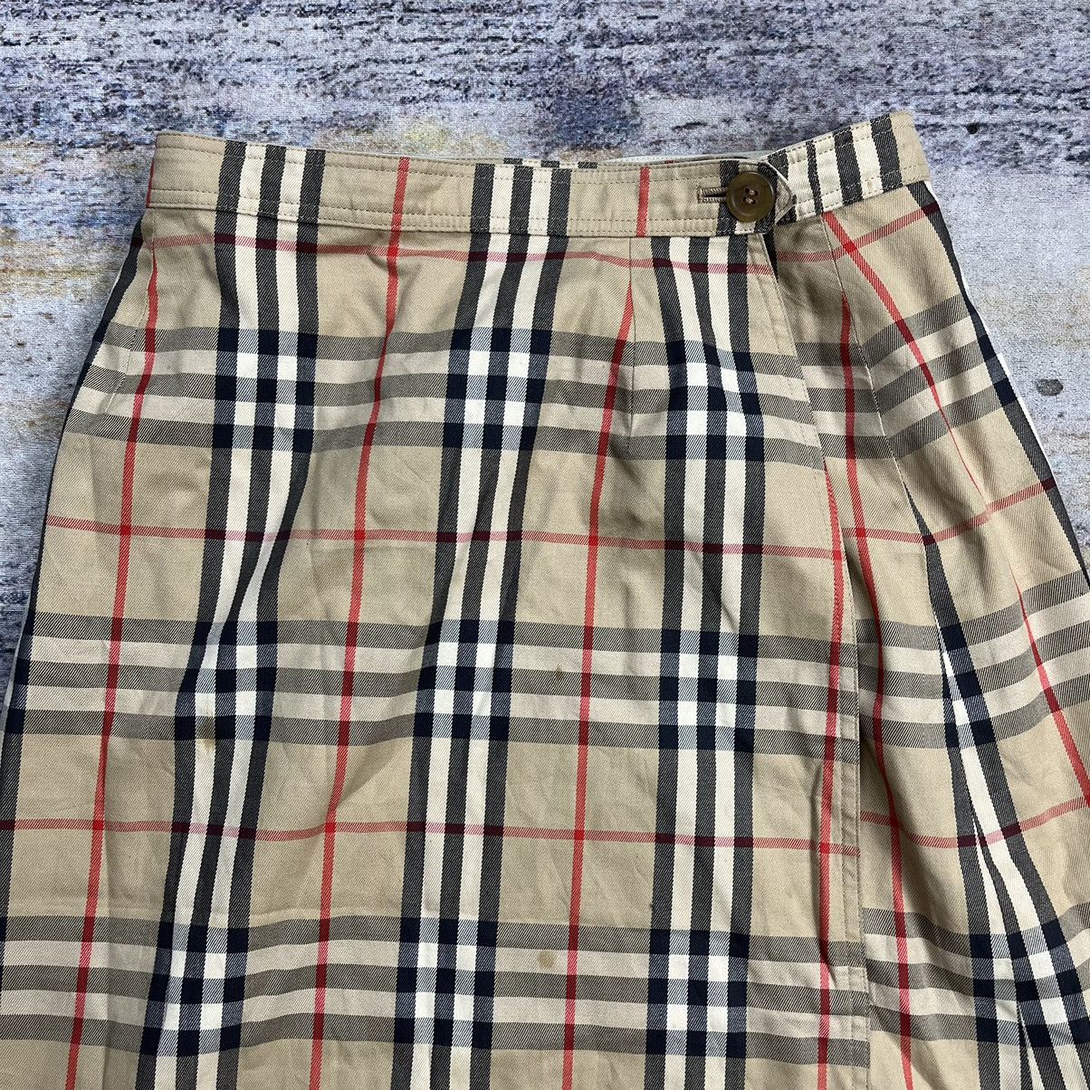 Burberry × Vintage Vintage 90s Burberrys reversible tartan nova check skirt Size 24" / US 00 / IT 34 - 7 Thumbnail