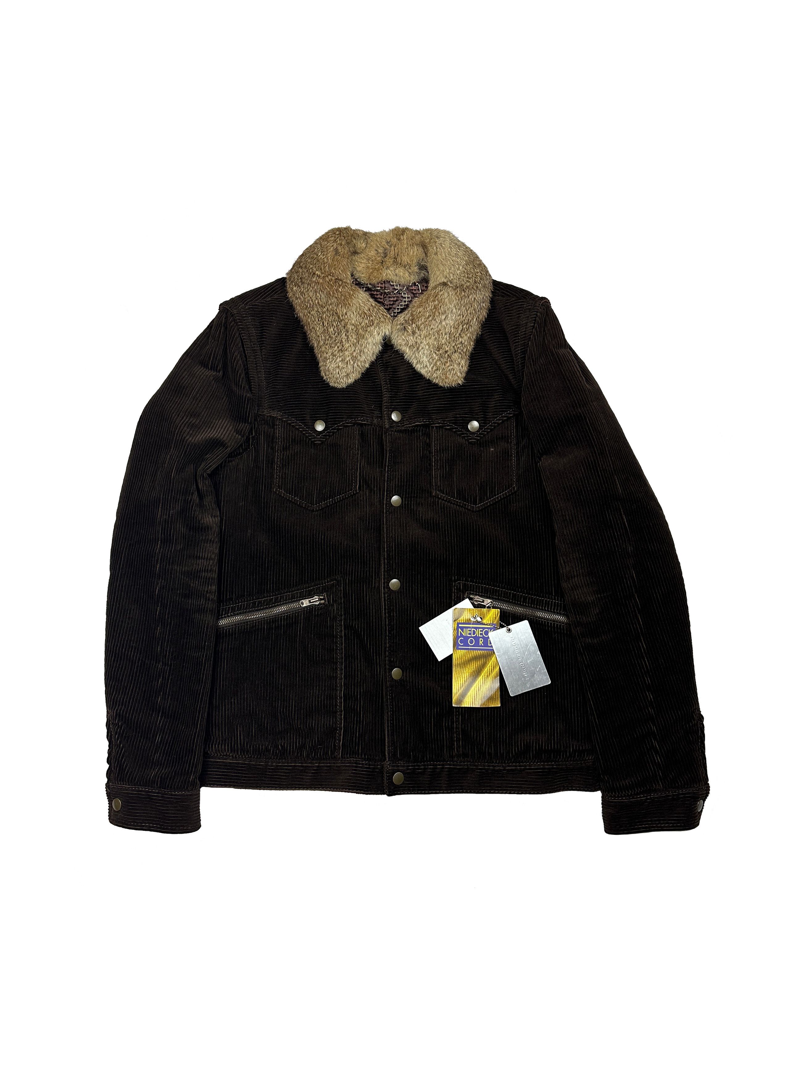 image of Number N Ine 2002 Number (N)Ine George Period Fur Corduroy Jacket in Brown, Men's (Size XL)
