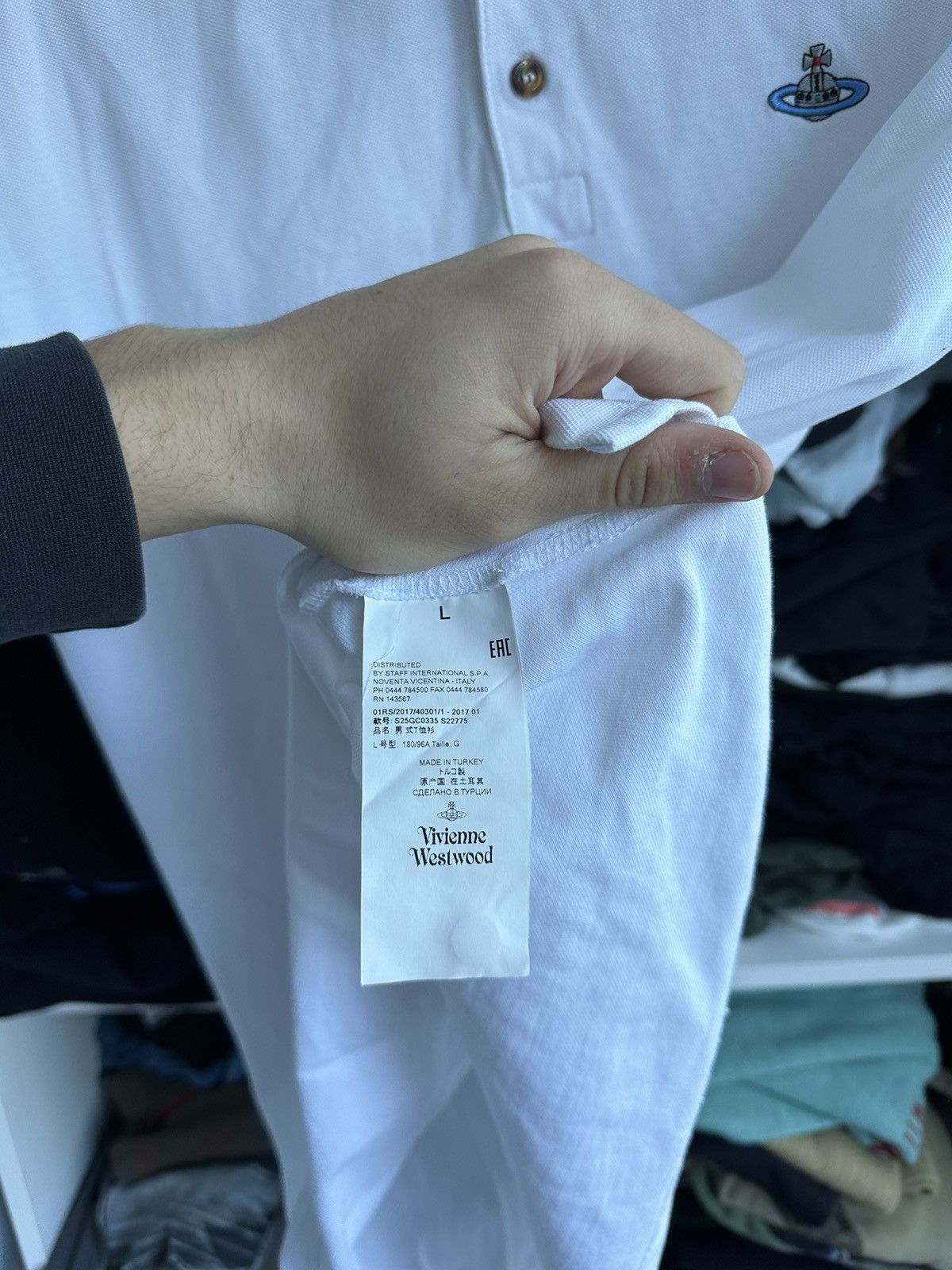 Vivienne Westwood 🔥VIVIENNE WESTWOOD POLO ORB LOGO T-SHIRT🔥 Size US L / EU 52-54 / 3 - 8 Thumbnail
