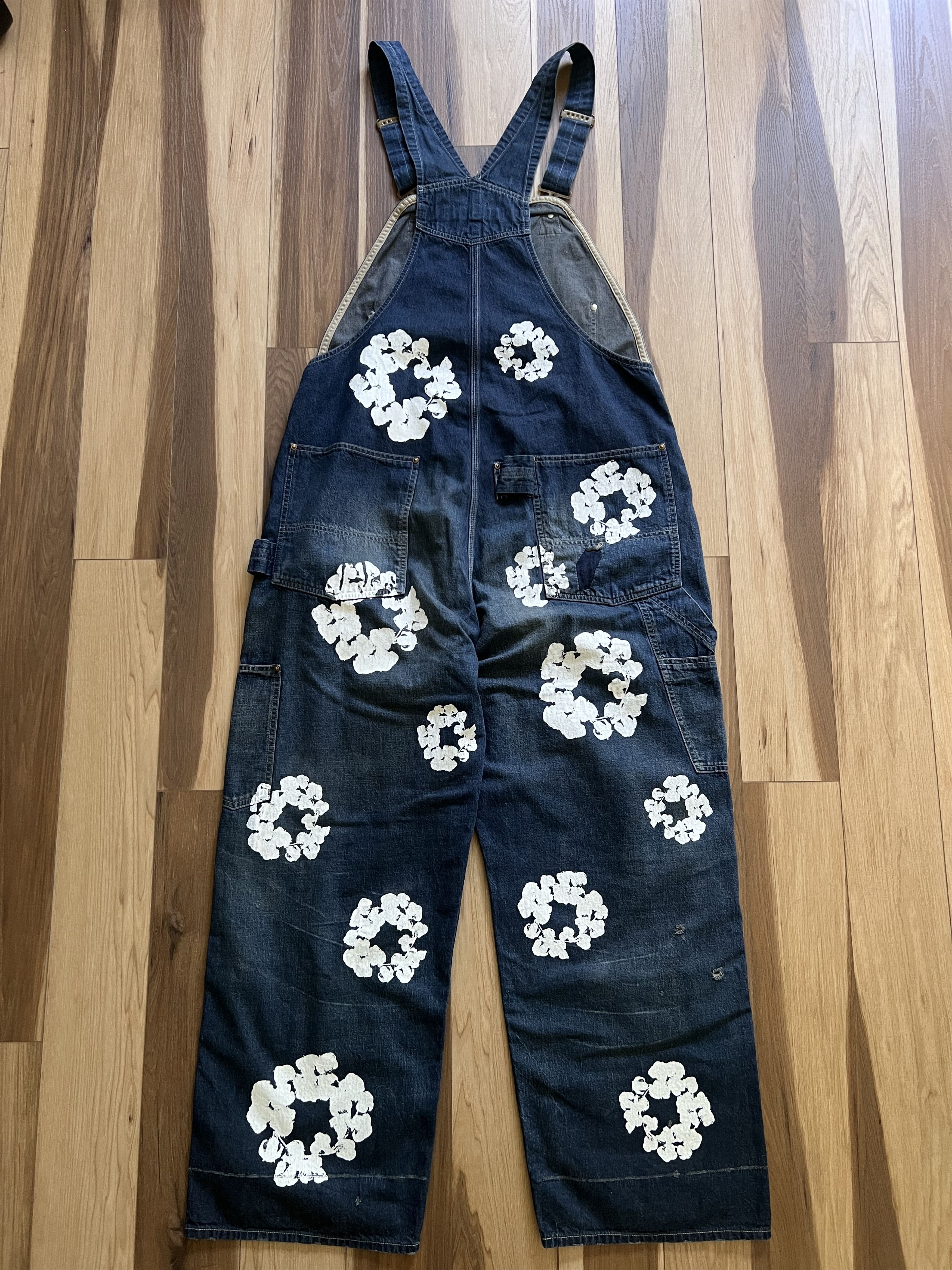 DENIM TEARS × Saint Michael Denim Tears Saint Michael Cotton Wreath Denim Overalls Size US 34 / EU 50 - 5 Thumbnail