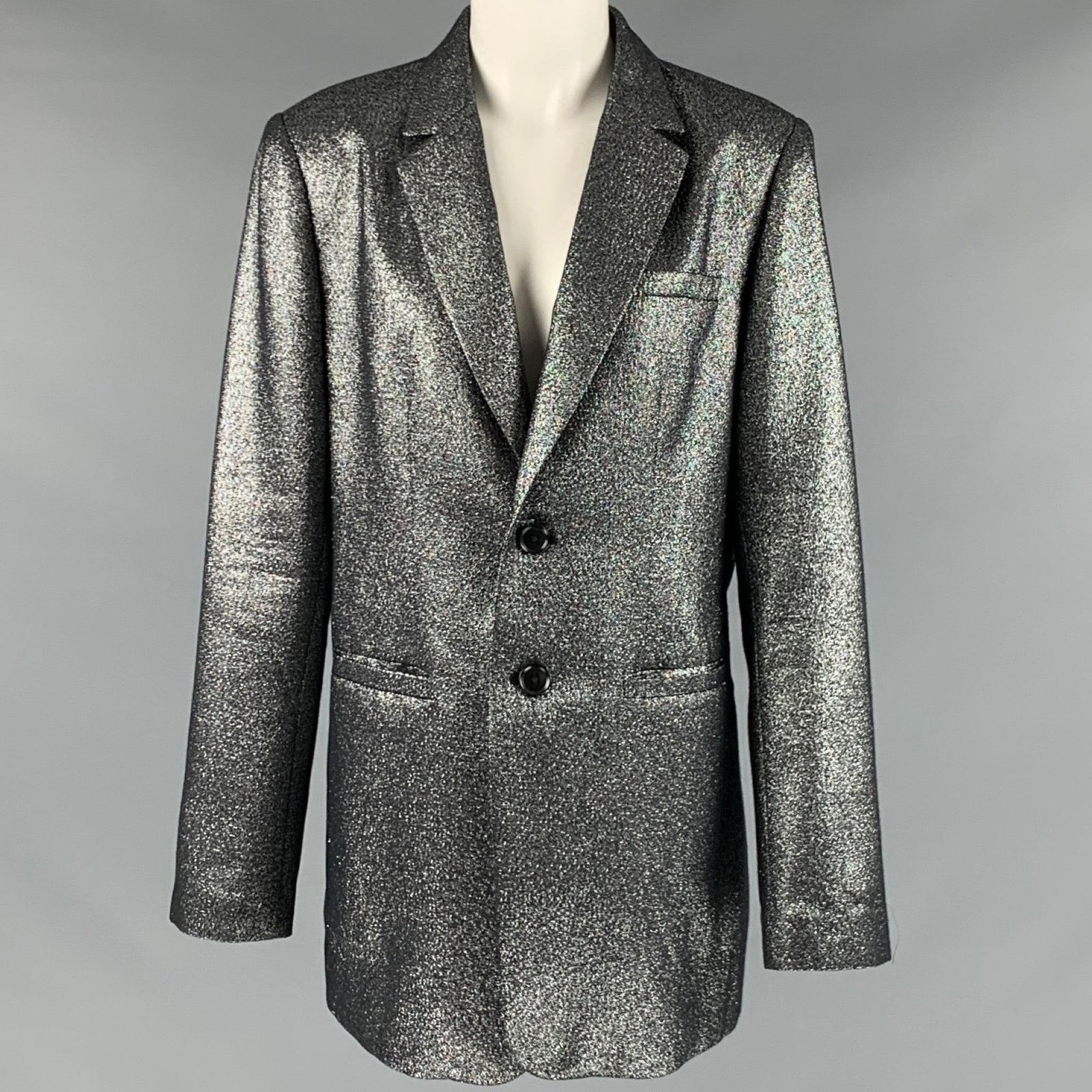 Joie JOIE Size M Silver Polyester Blend Metallic Jacket Size M / US 6-8 / IT 42-44 - 1 Thumbnail
