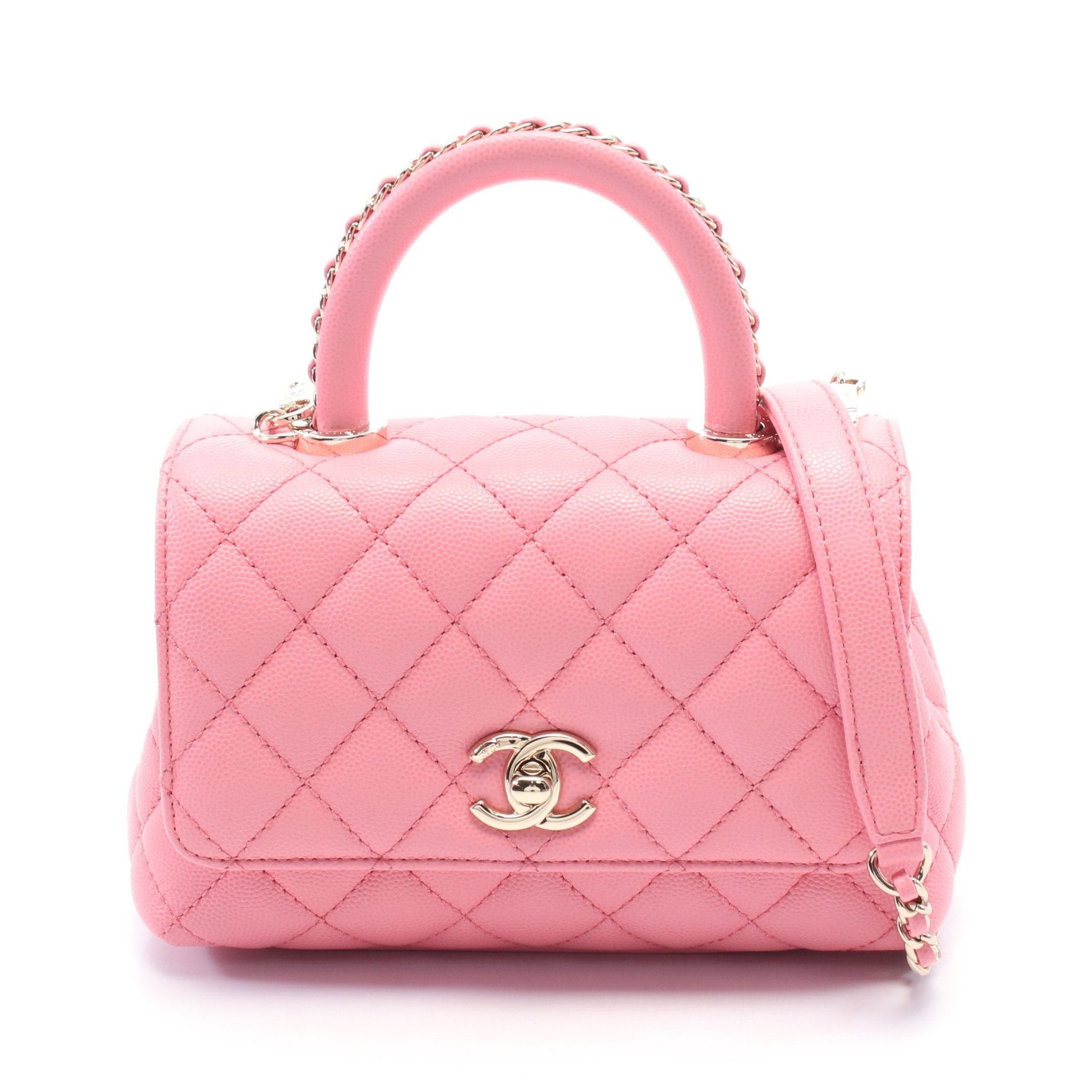 Chanel Chanel Coco Handle Xxs Top Handbag Caviar Skin Pink Gold Hardware Size ONE SIZE - 1 Thumbnail