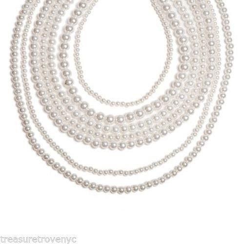 Designer Treasure Trove NYC Faux Cultured Pearl Bib Necklace Size ONE SIZE - 2 Thumbnail