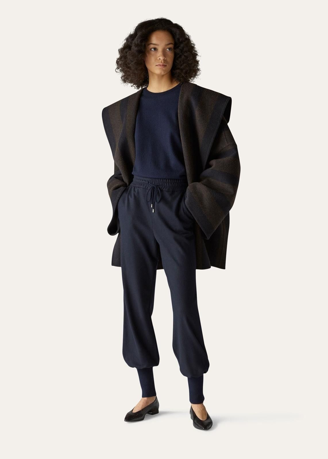 Loro Piana o1srvl11e0824 Jersey Darhan Long Sleeve T-Shirt in Navy Blue Size XXL / US 16-18 / IT 52-54 - 4 Thumbnail