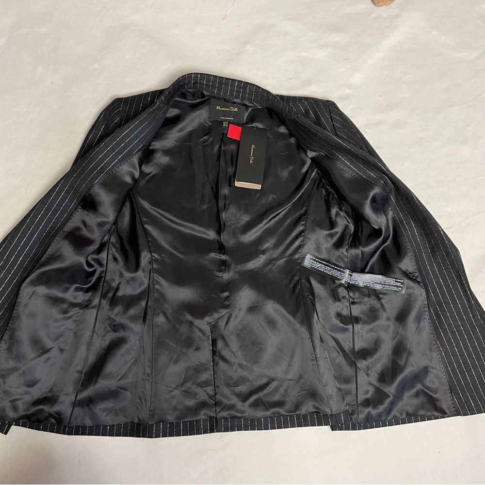 Massimo Dutti NWT New Massimo Dutti Wool Pinstripe Black Blazer Size 4 Size S / US 4 / IT 40 - 9 Thumbnail