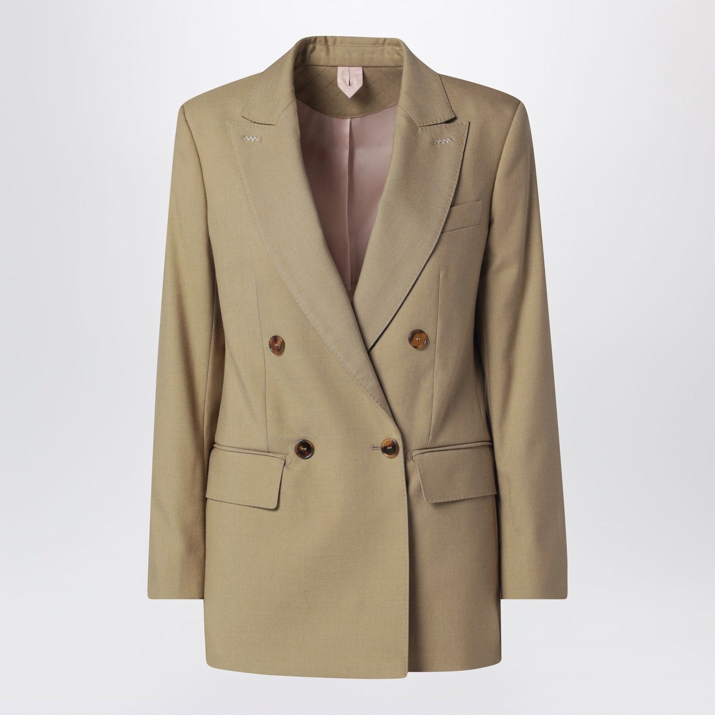 Max Mara Max Mara Camel Wool-Blend Double-Breasted Jacket Size M / US 6-8 / IT 42-44 - 1 Thumbnail