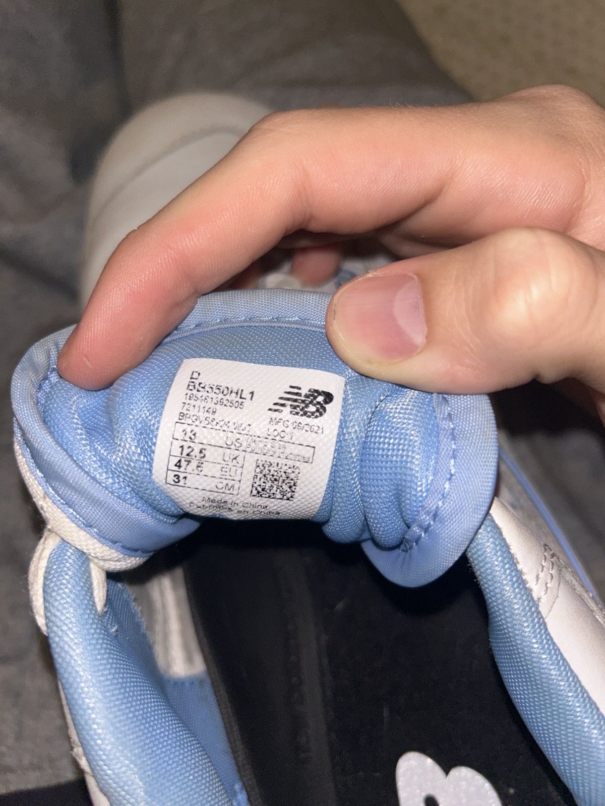 New Balance New Balance 550 – UNC - White/Blue – Size 13 Size US 13 / EU 46 - 5 Thumbnail