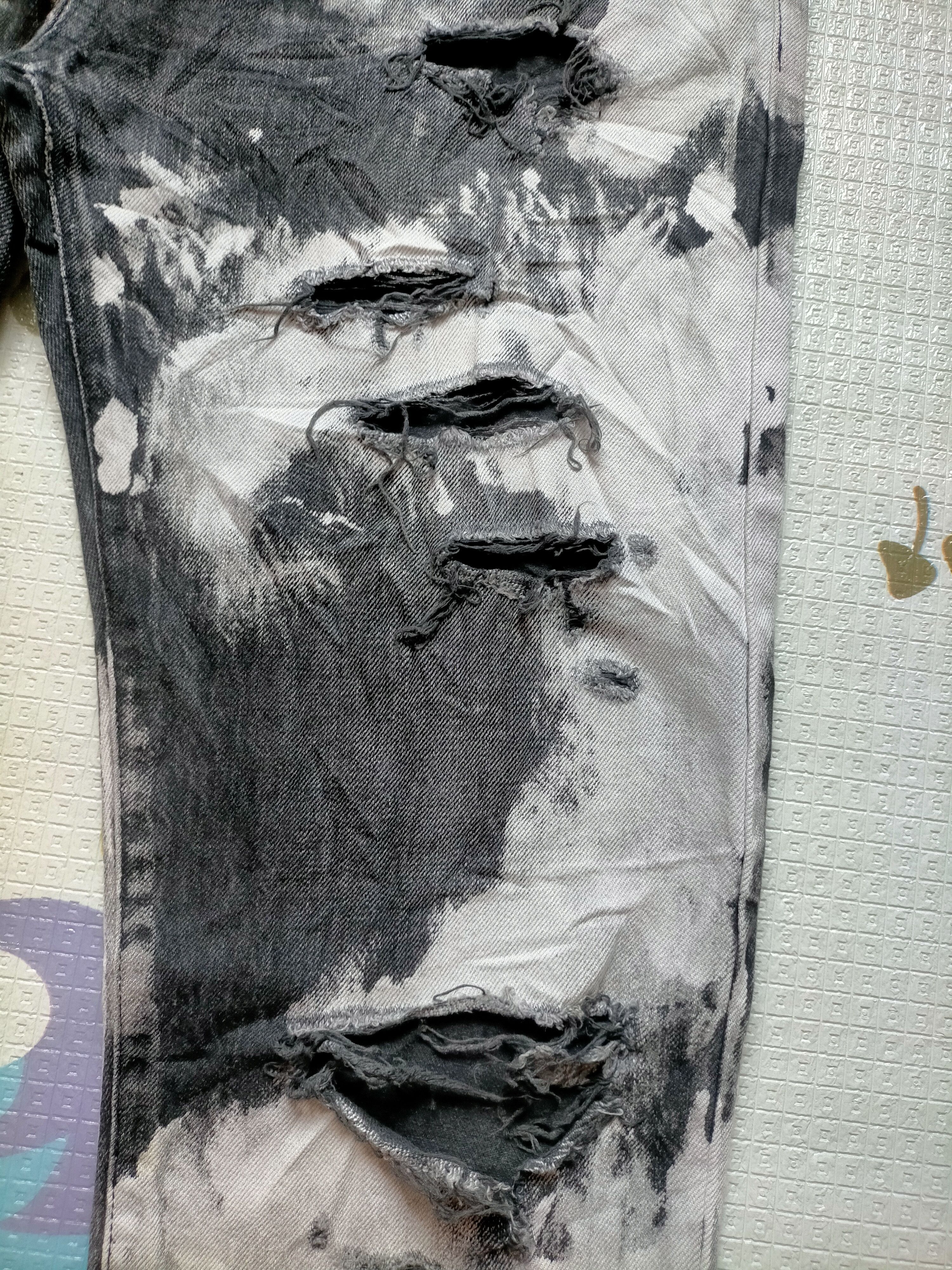 Saint Laurent Paris Saint Laurent Paris D 02 M/SK - LW Destroyed Acid Wash Size US 34 / EU 50 - 9 Thumbnail