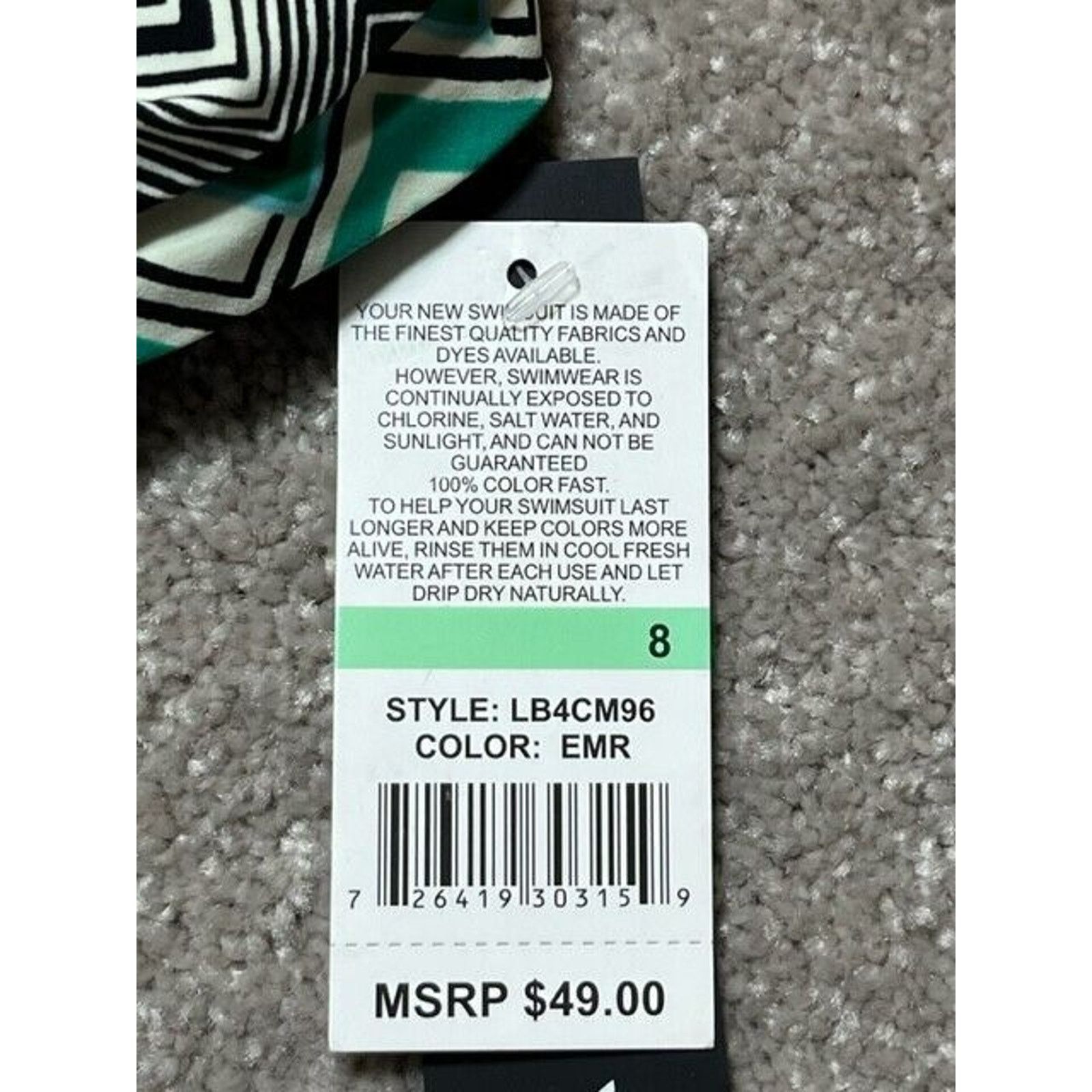 Other La Blanca Womens 8 Chevron Bikini Swim Bottom Green Nylon Size M / US 6-8 / IT 42-44 - 9 Thumbnail