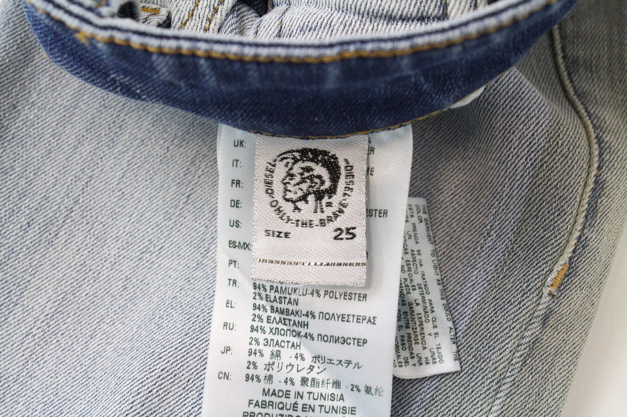 Diesel SLANDY-SP1 0090E W25/L30 Light Blue Stretch Jeans 70465 Size 25" / US 0 / IT 36 - 7 Thumbnail