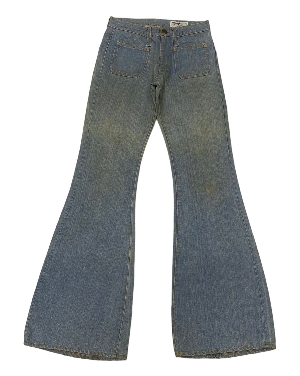 Hysteric Glamour SUPER FLARE🔥WRANGLER DISTRESSED FLARE BUSH DENIM JEANS Size US 27 - 1 Thumbnail