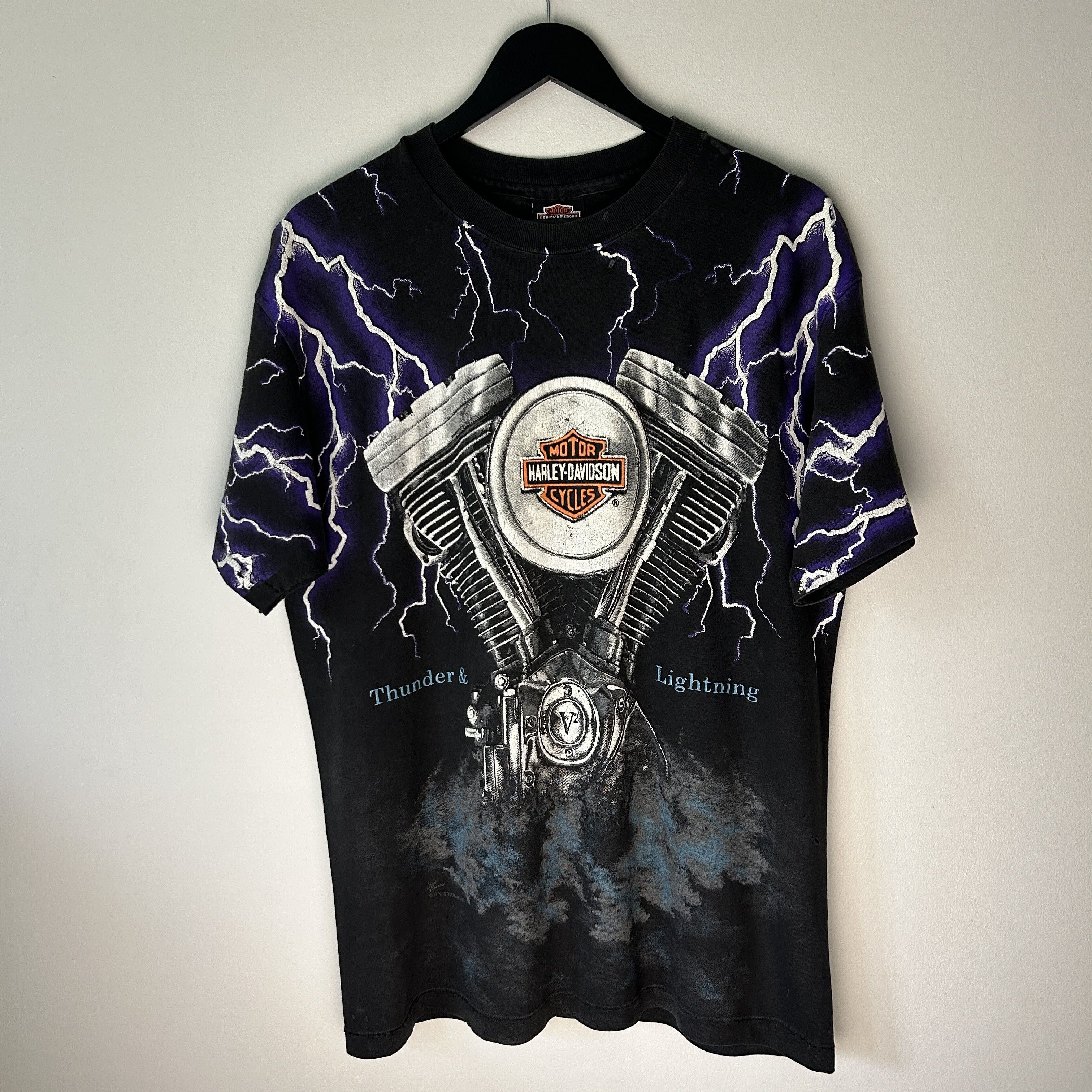 Harley Davidson Vintage Harley Davidson Thunder & Lightning Shirt