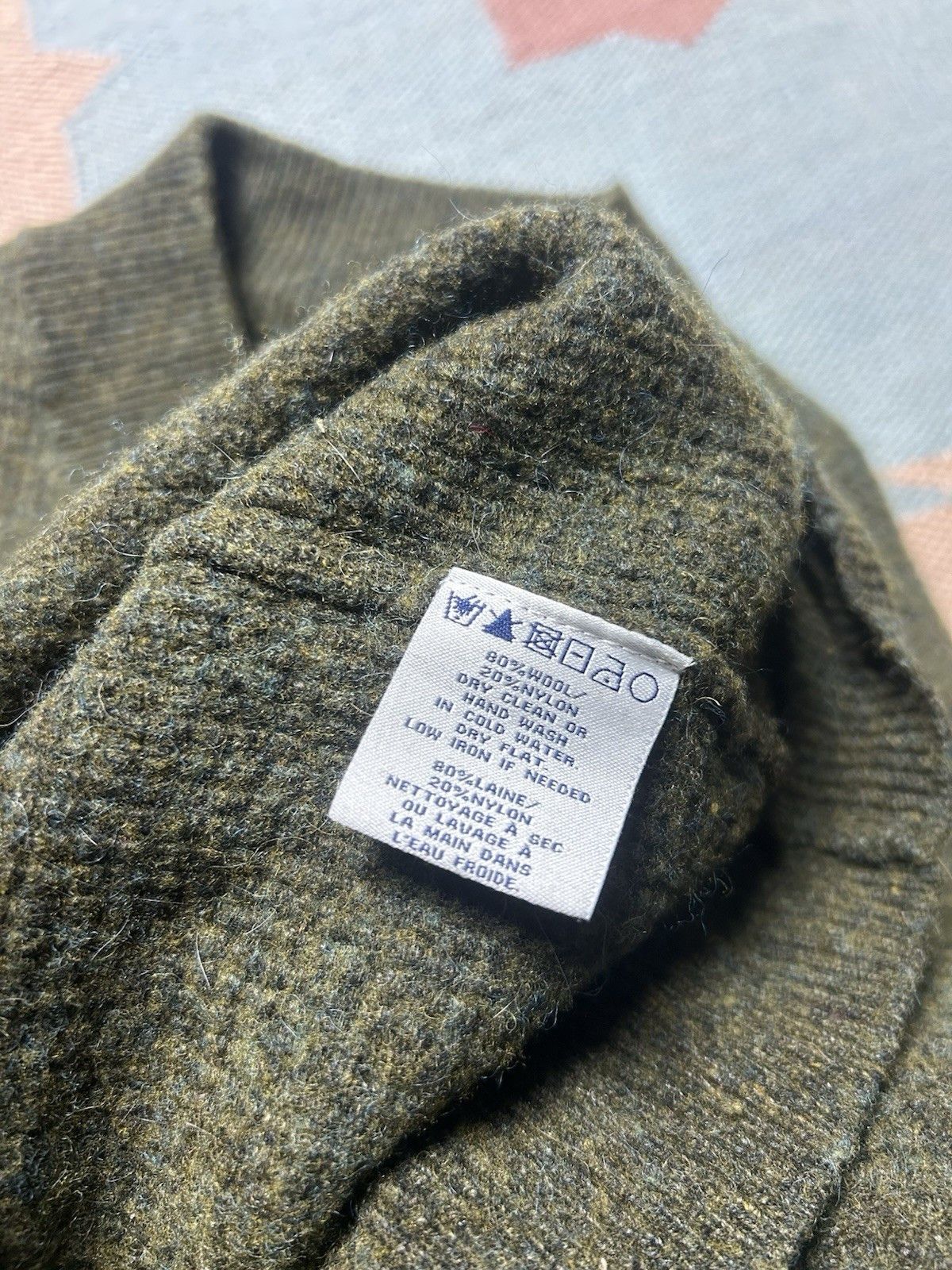 Vintage Schott bros knit sweater wool blend shawl collar heather XL Size US XL / EU 56 / 4 - 4 Thumbnail